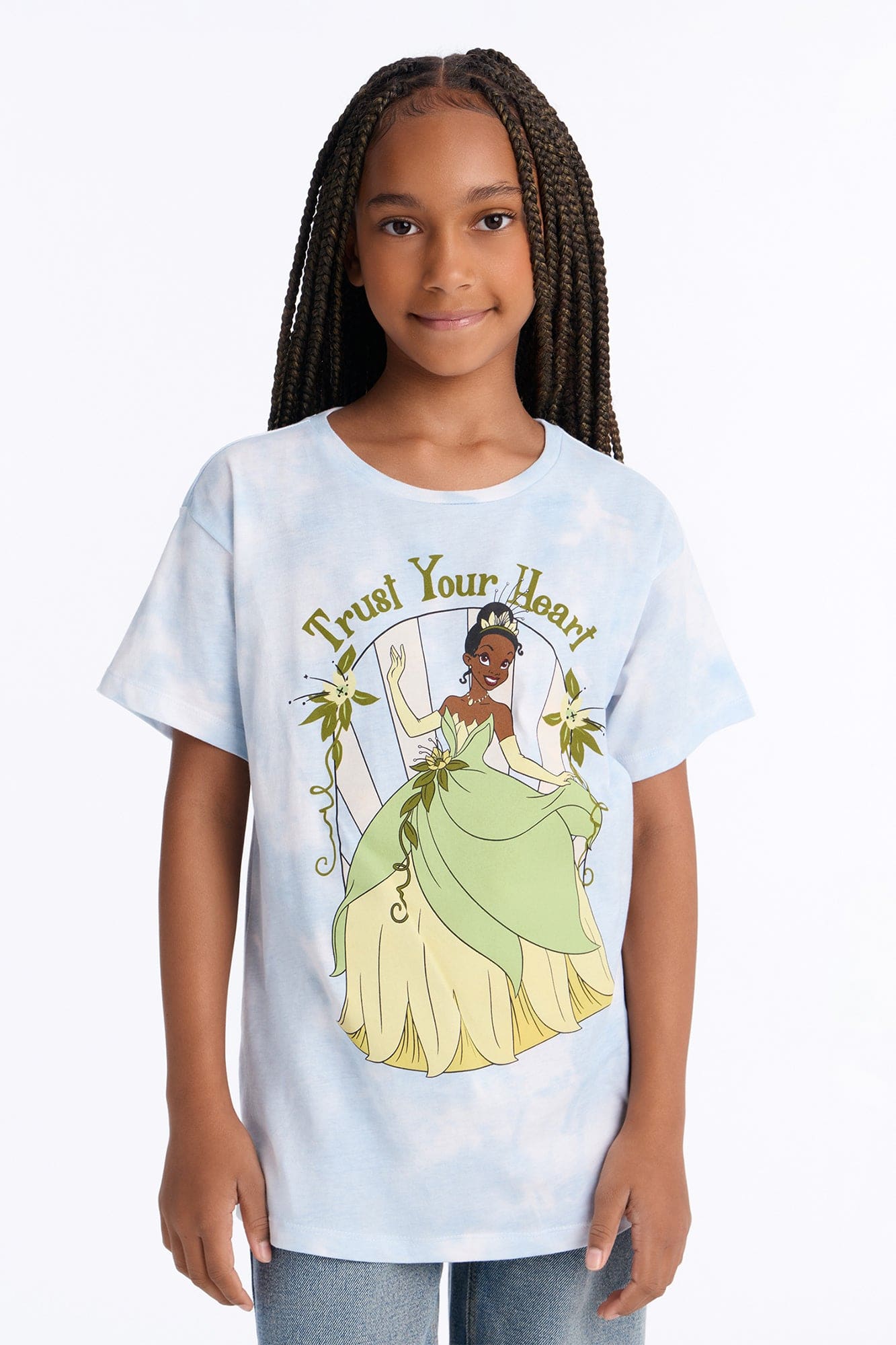 Mini Princess Tiana Trust Your Heart Short Sleeve Tee - Blue/combo