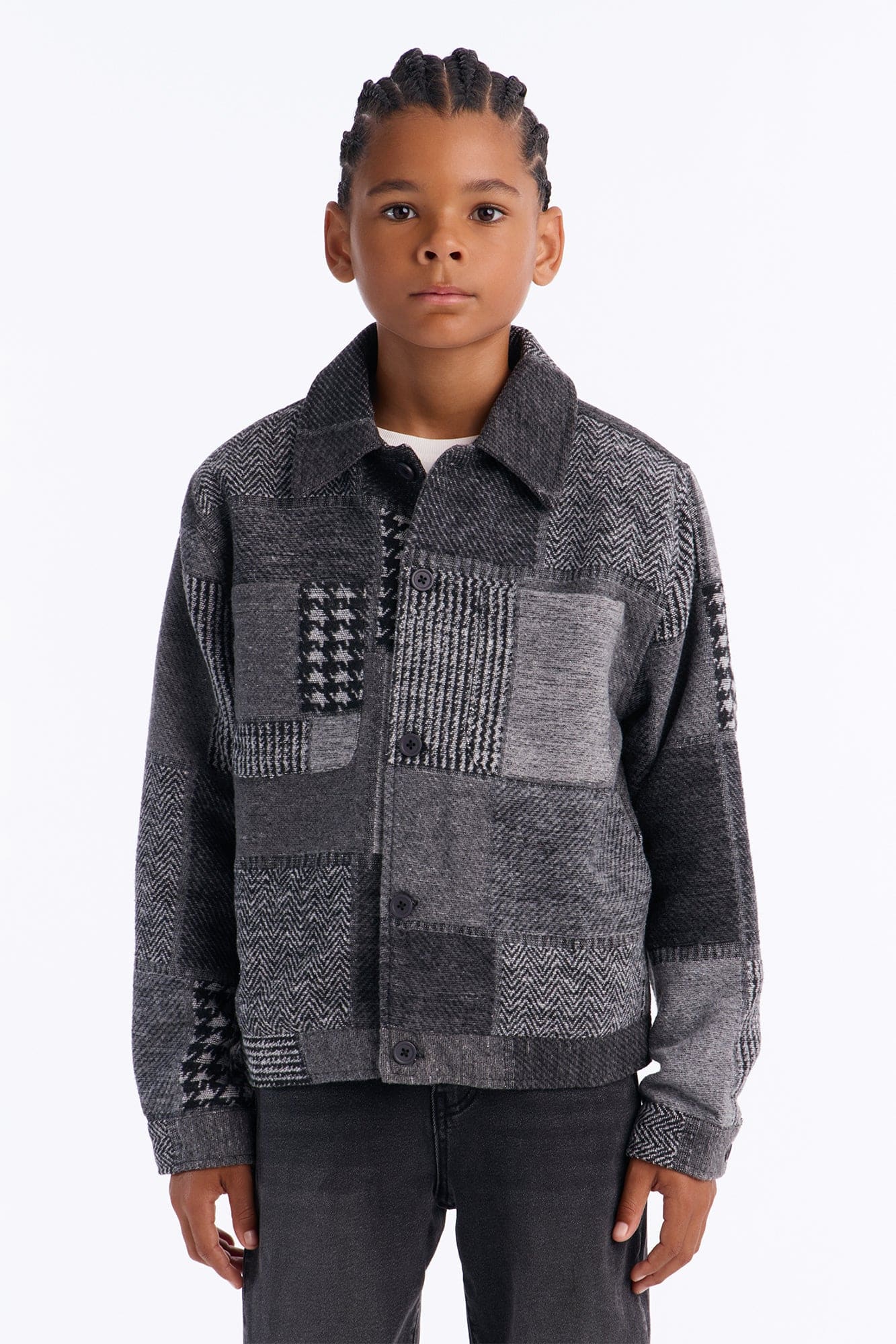 Mini They're Satisfied Patch Jacket - Grey