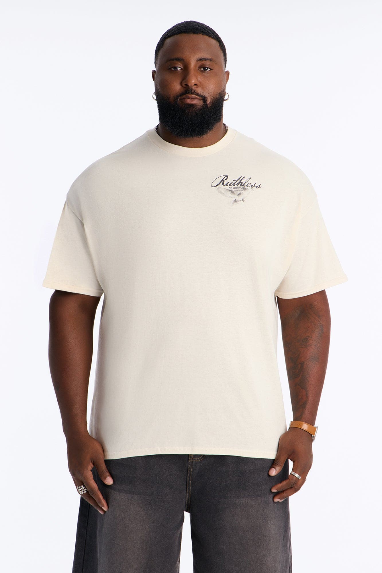 Ruthless No Mercy Given Short Sleeve Tee - Natural