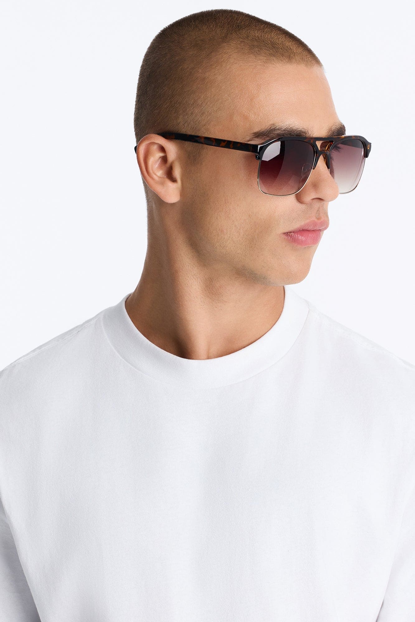 Show Face Aviator Sunglasses - Tortoise/Brown