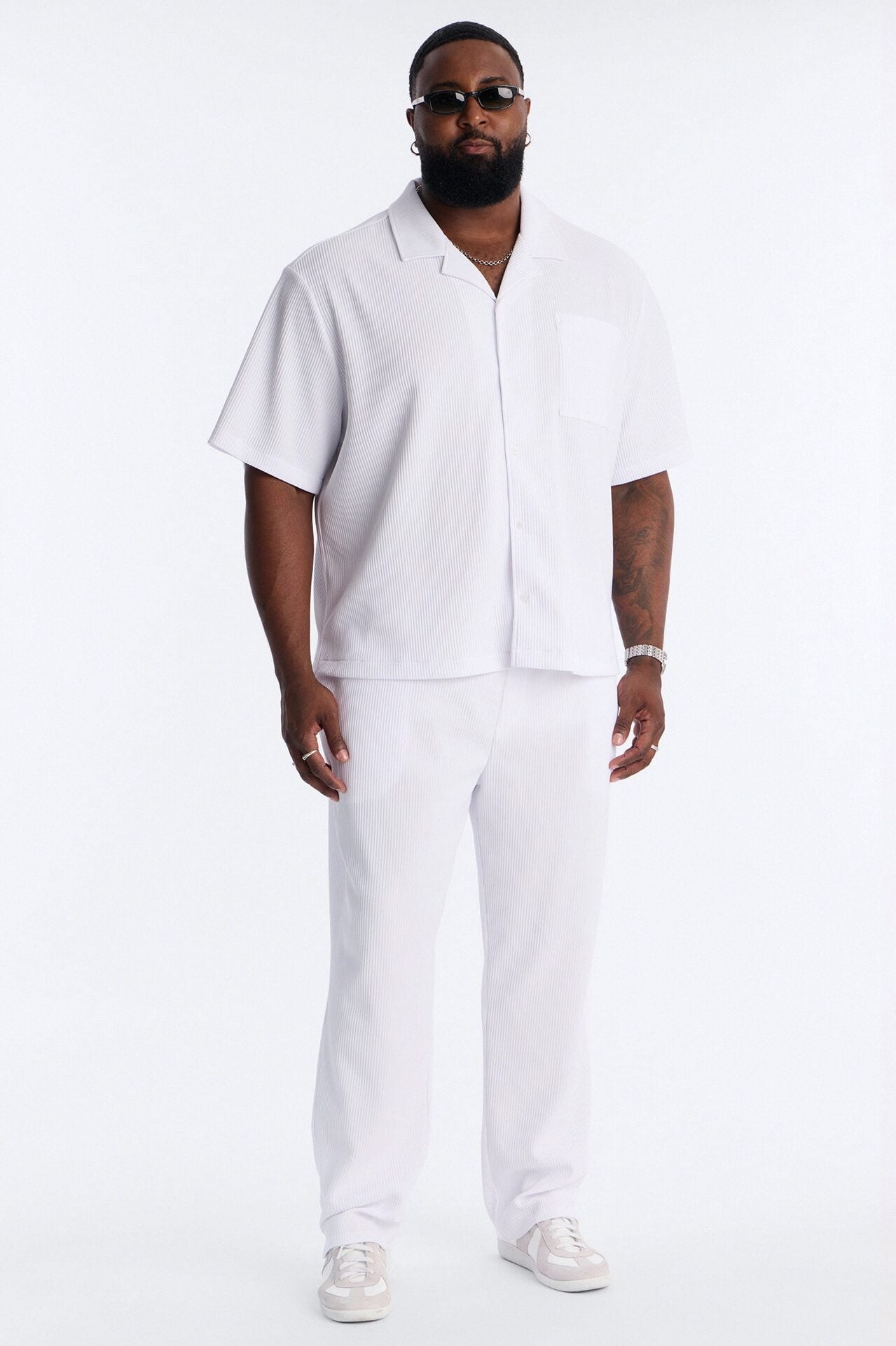 Show Up Slim Slit Pants - White image 1