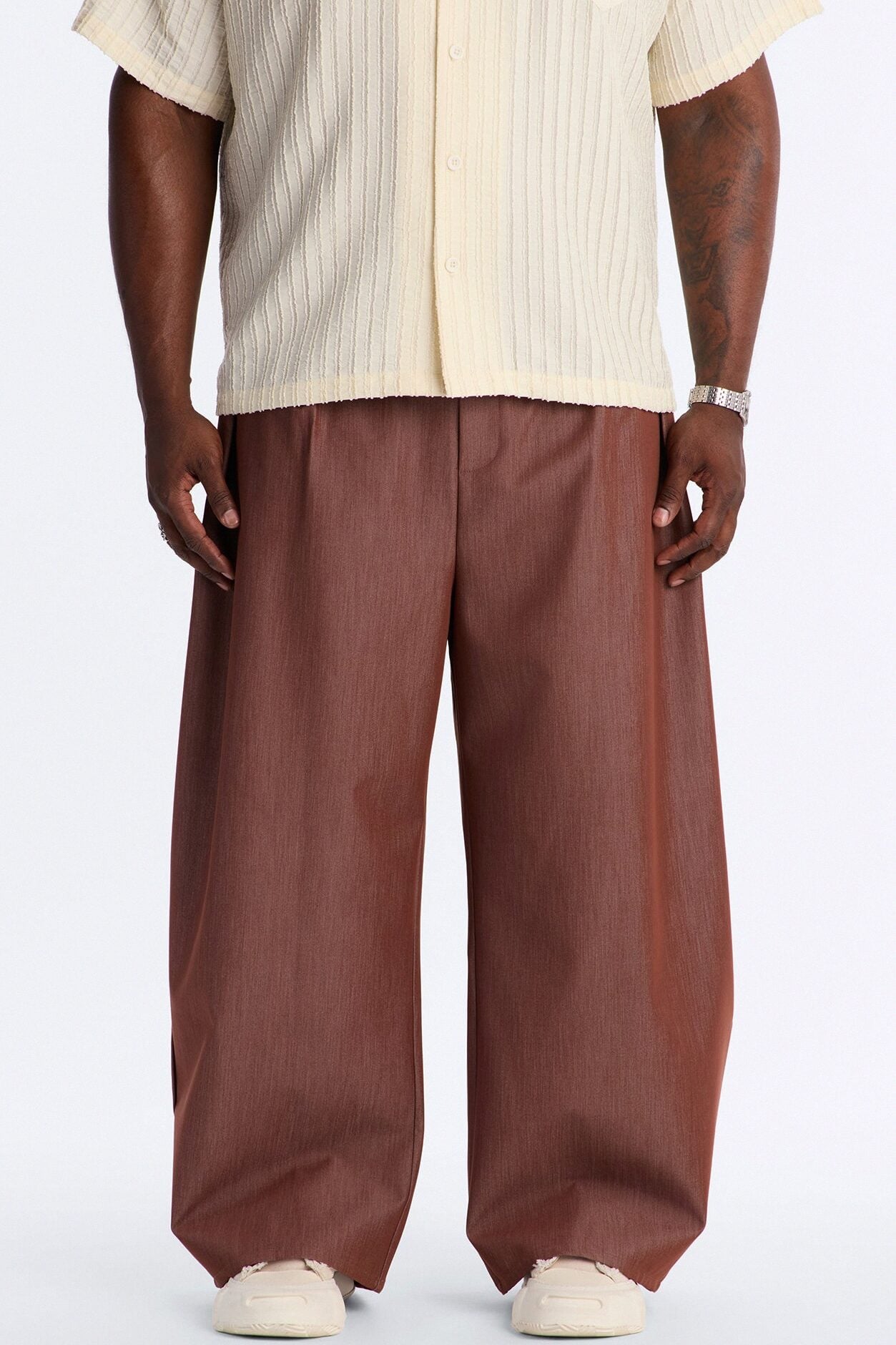 Barrel Bold Flow Trousers - Brown image 1