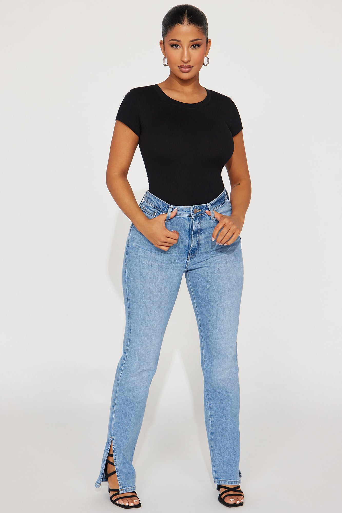 Alyssa Crew Neck Top - Black image 5