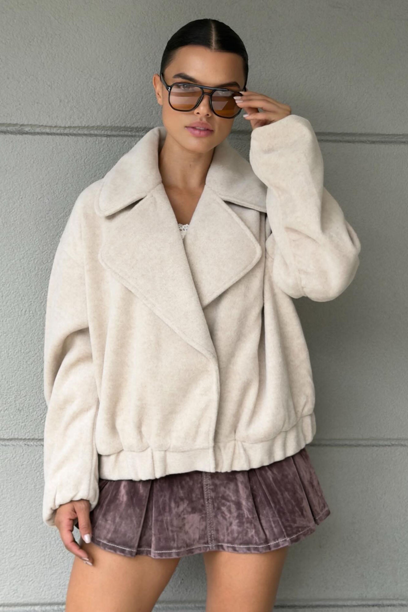 Oaklynn Oversized Slouch Coat - Oatmeal image 5
