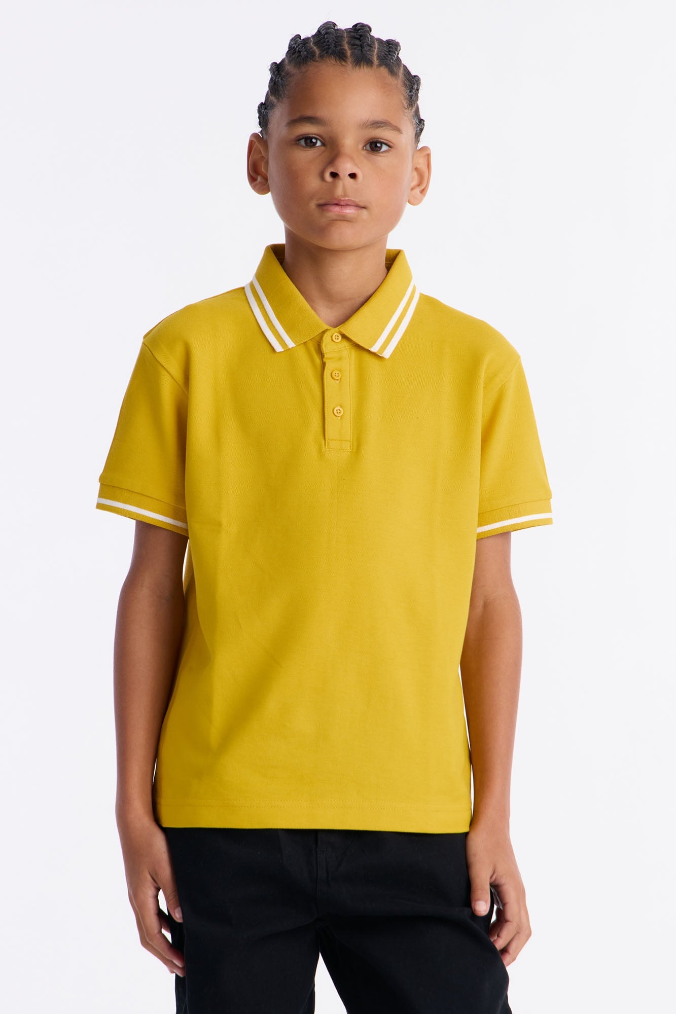 Mini Wilson Short Sleeve Polo - Mustard image 1