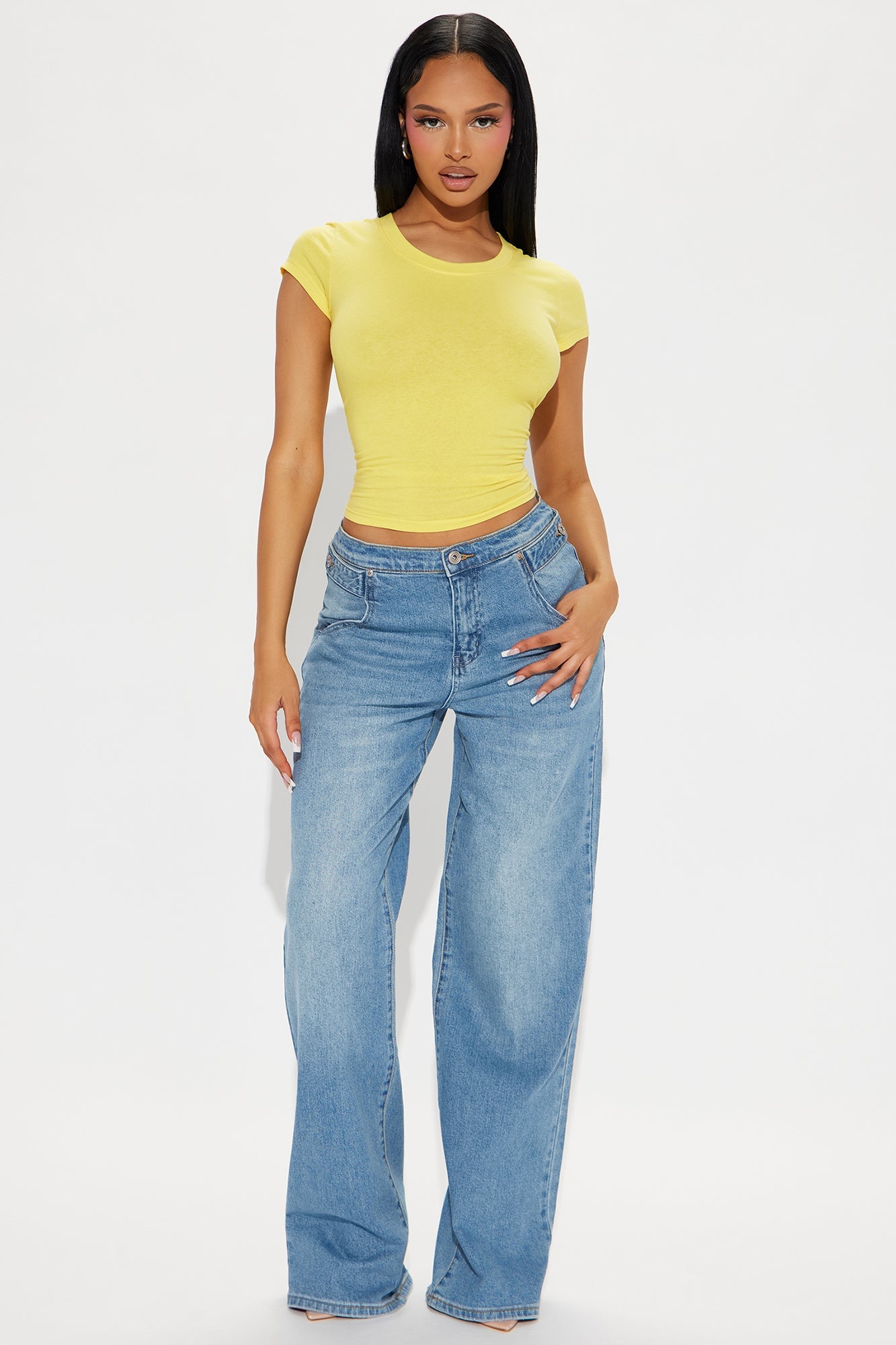 Alyssa Crew Neck Top - Yellow image 5