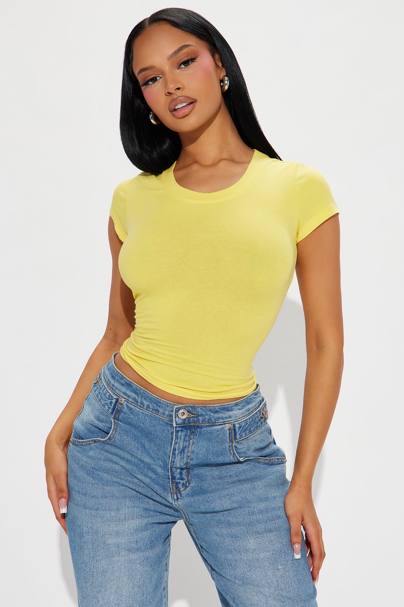 Alyssa Crew Neck Top - Yellow image 4