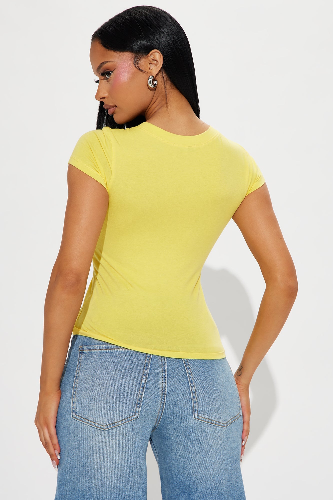 Alyssa Crew Neck Top - Yellow image 6