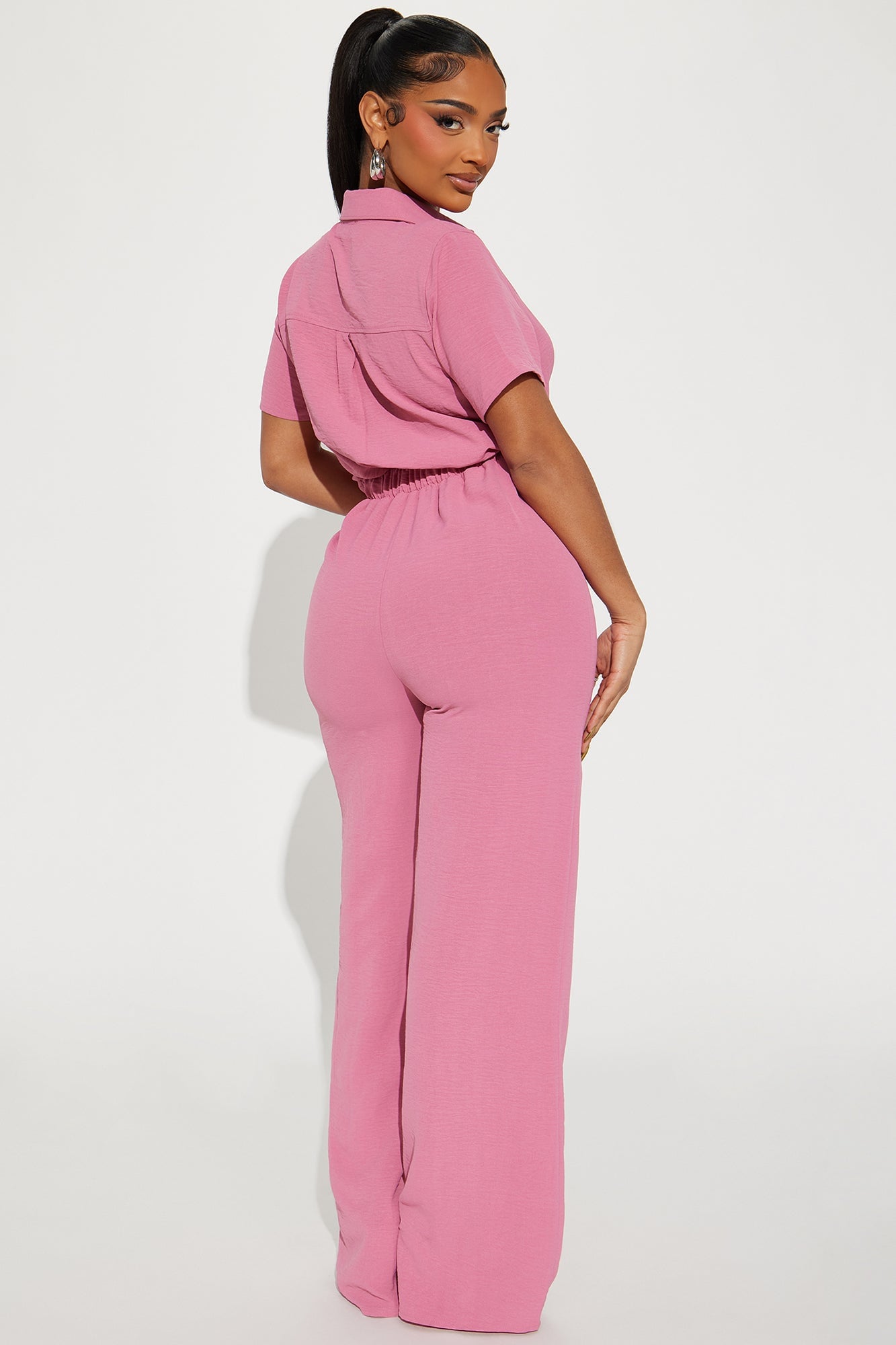 Makenzie Short Sleeve Jumpsuit - Mauve image 6