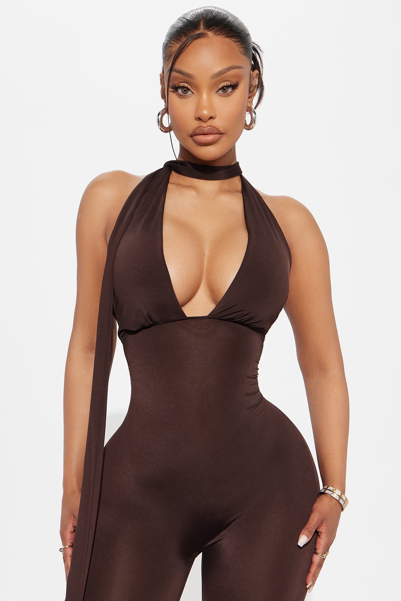 Arlene Capri Jumpsuit - Brown image 6