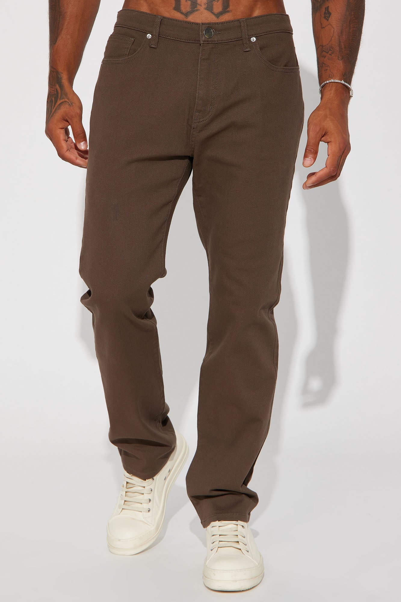 Mike Straight Taper Jeans - Brown image 4