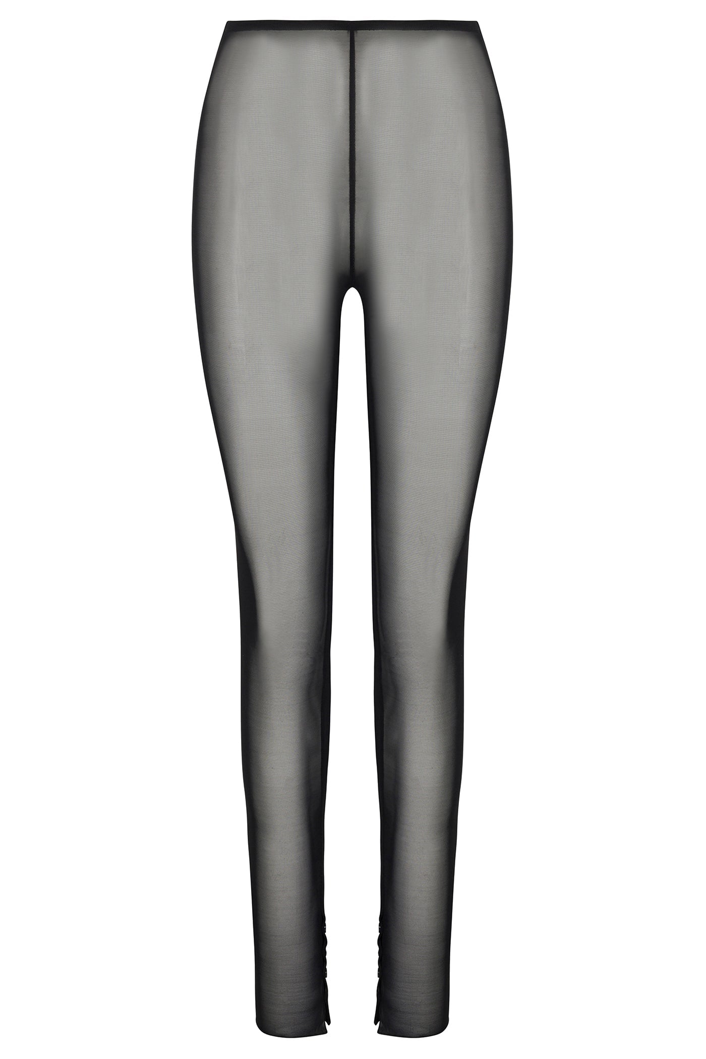 Power Mesh High Waisted Leggings - Black image 9