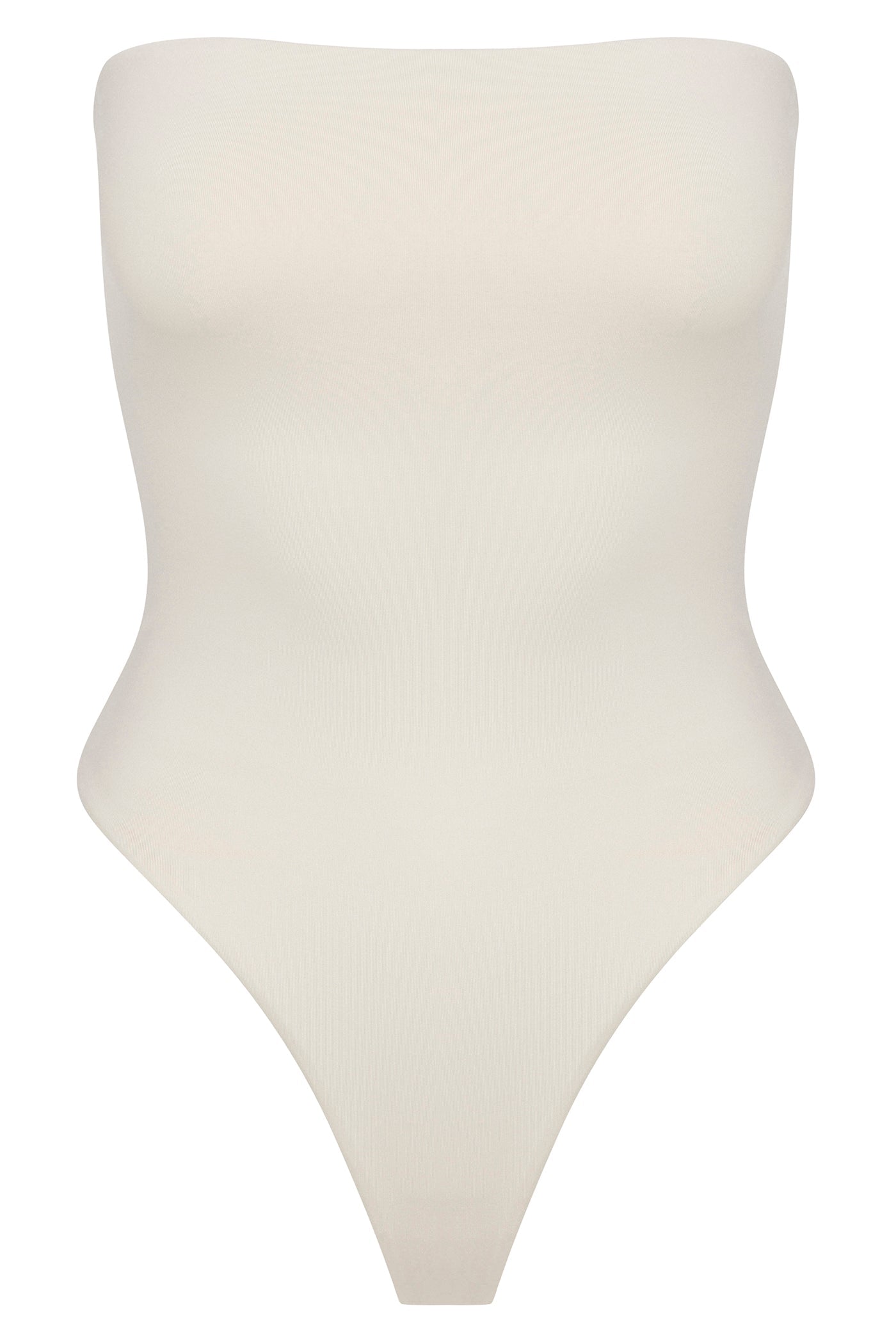 Contour Double Lined Strapless Bodysuit - Bone image 10