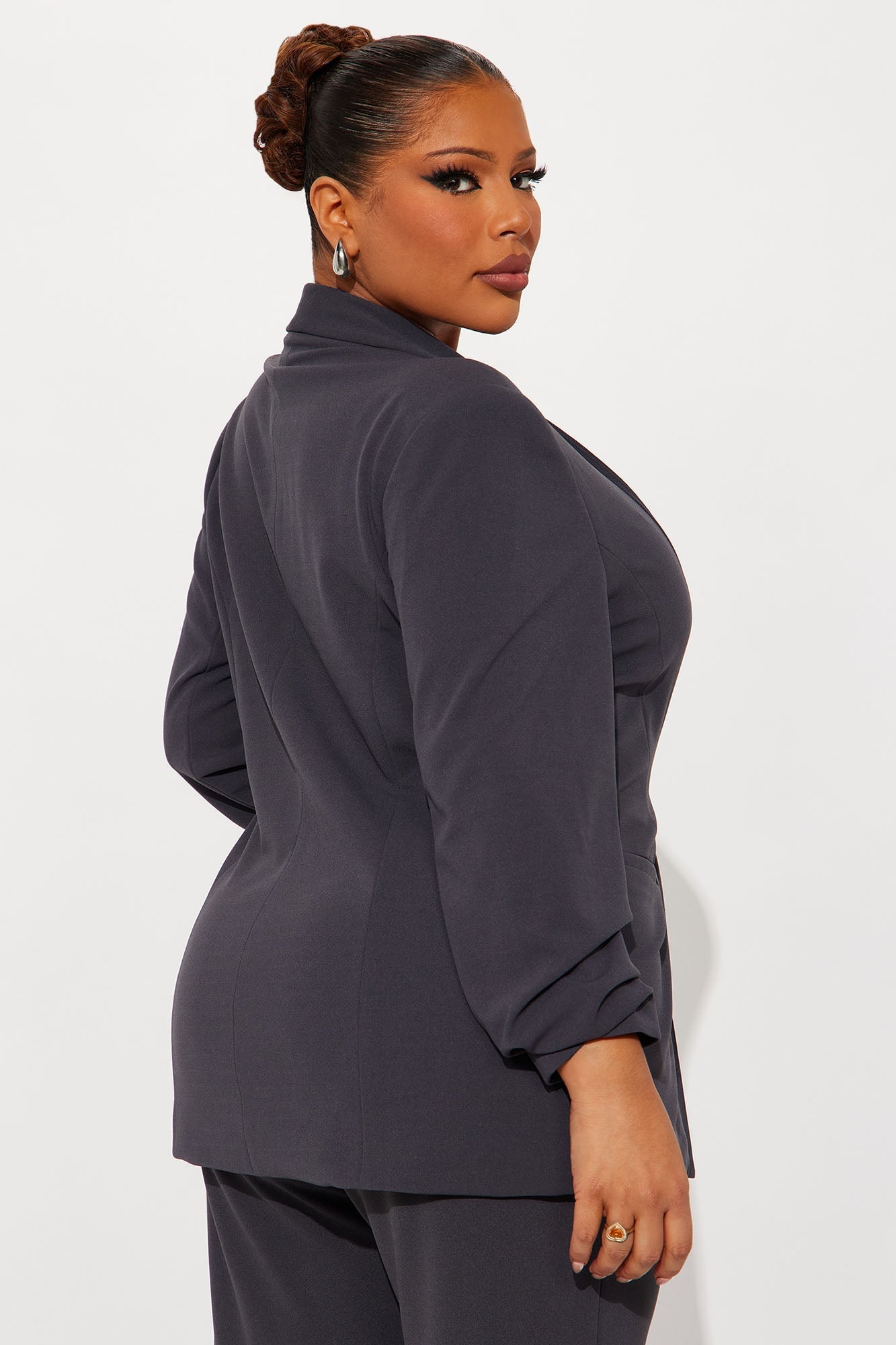 The Celine Blazer - Charcoal image 3