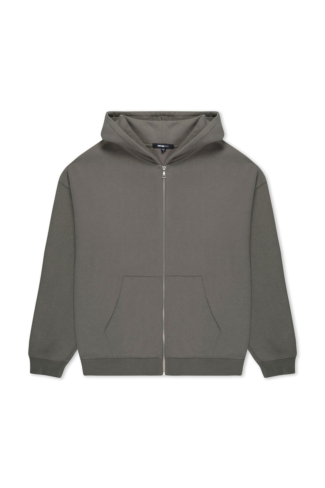 410 Oversized Zip Hoodie - Moss Grey image 3