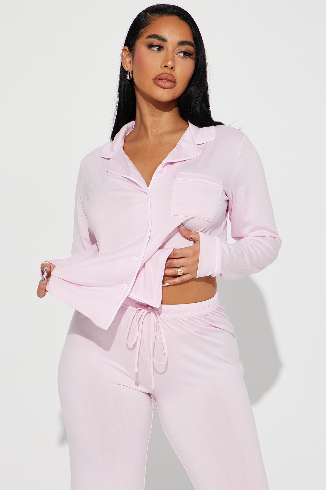In The Morning PJ Pant Set - Pink image 6