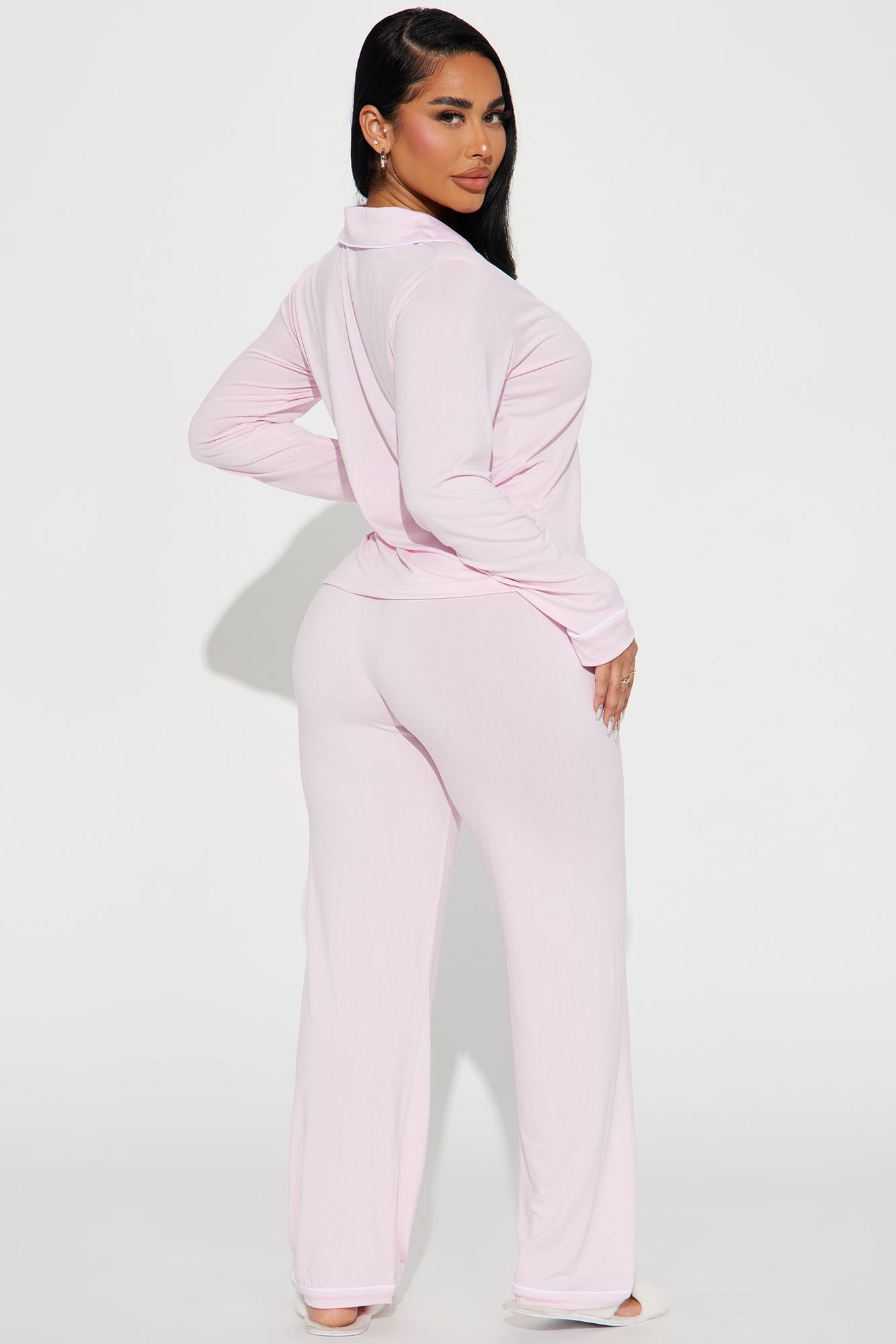 In The Morning PJ Pant Set - Pink image 7