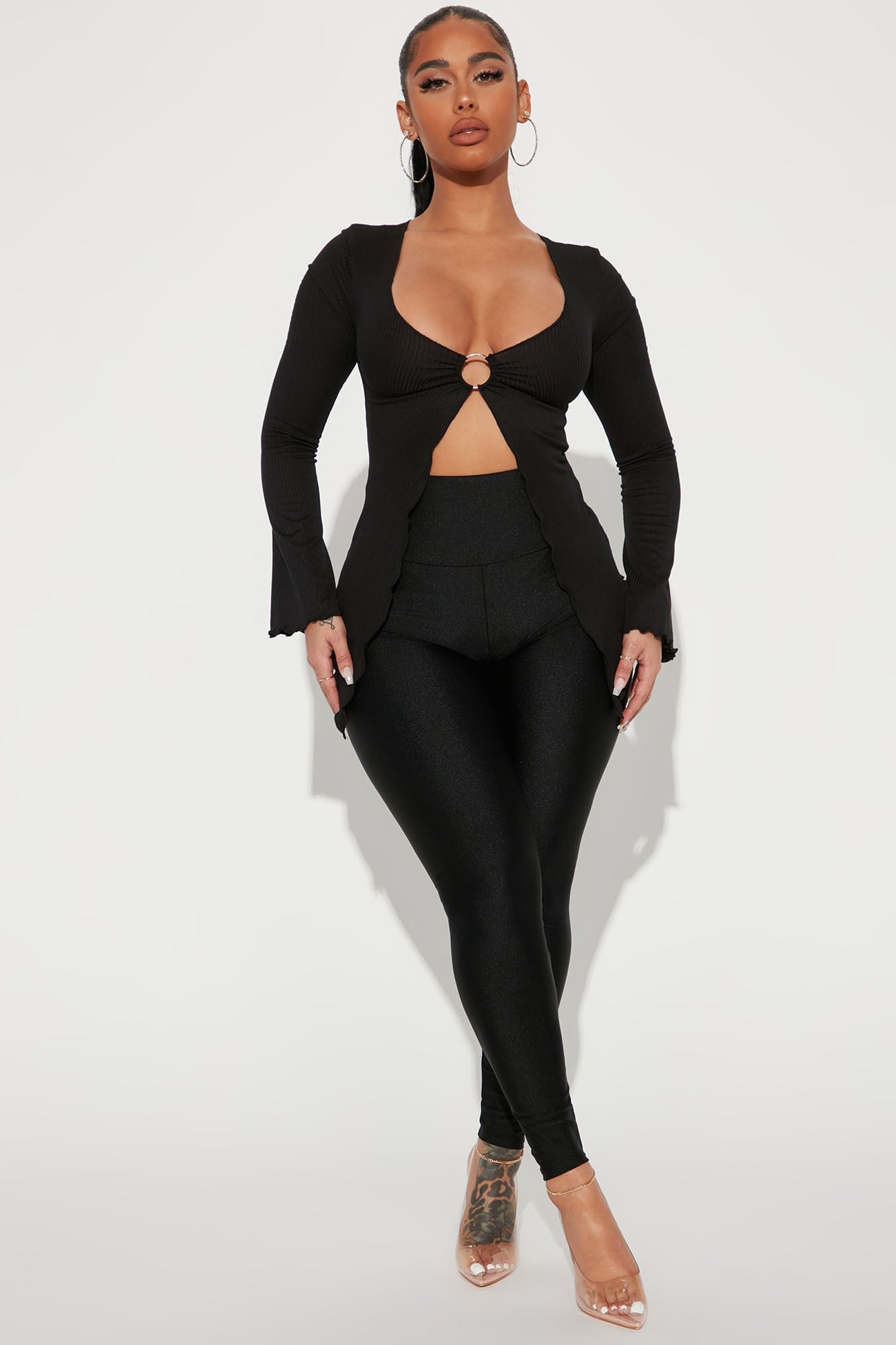 Brianne High Rise Leggings - Black image 4