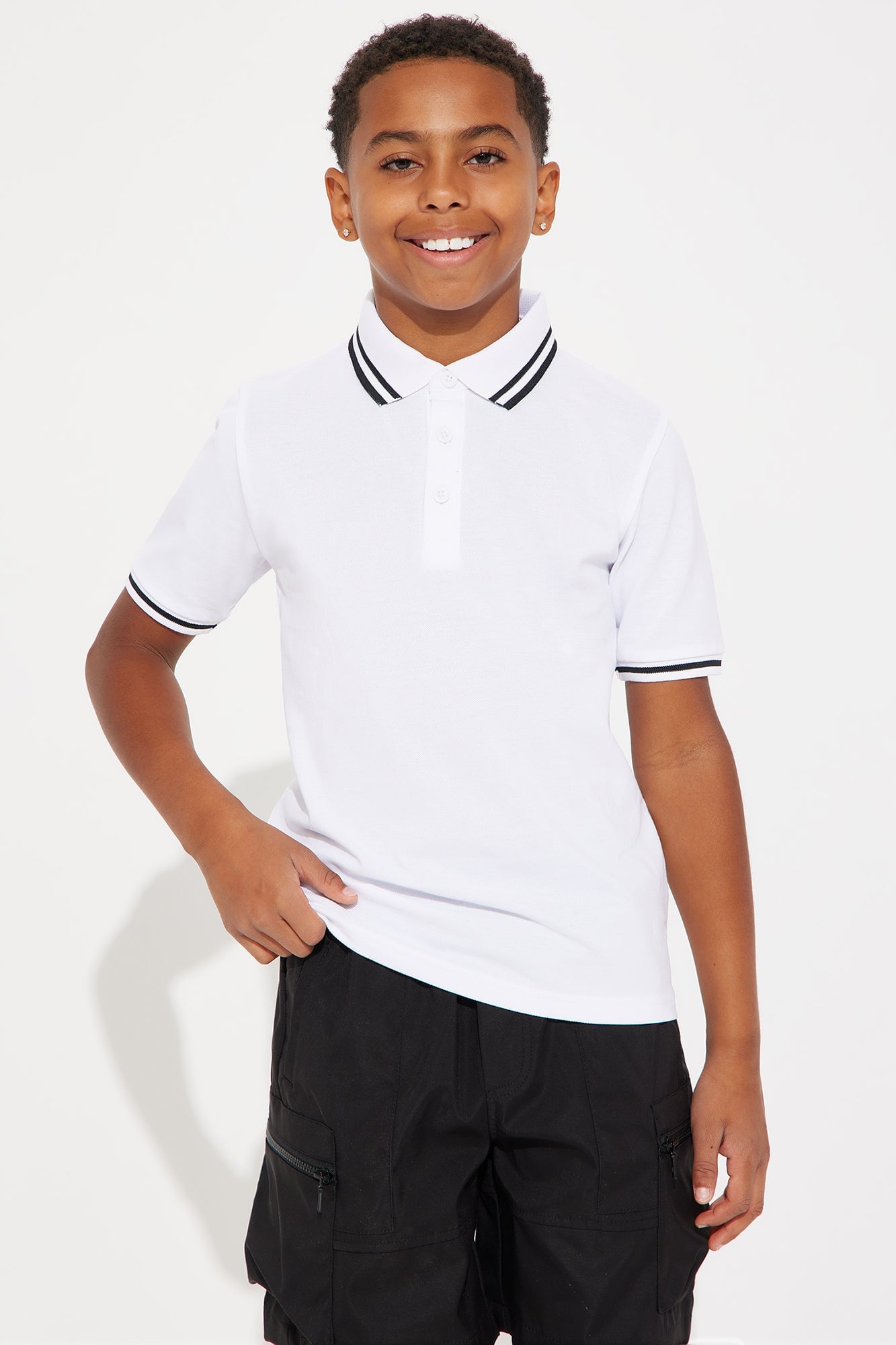 Mini Wilson Short Sleeve Polo - White image 1