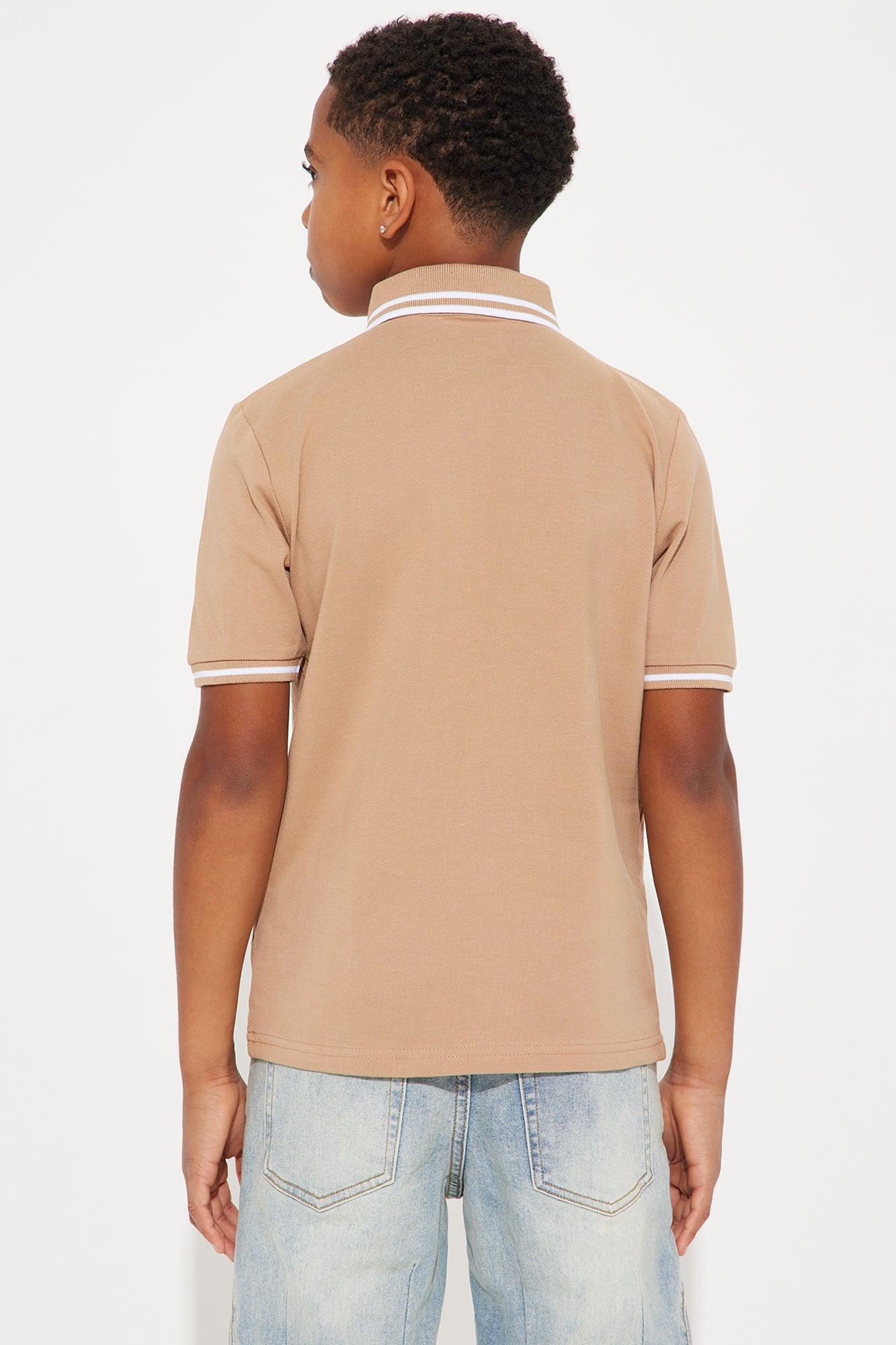 Mini Wilson Short Sleeve Polo - Khaki image 3