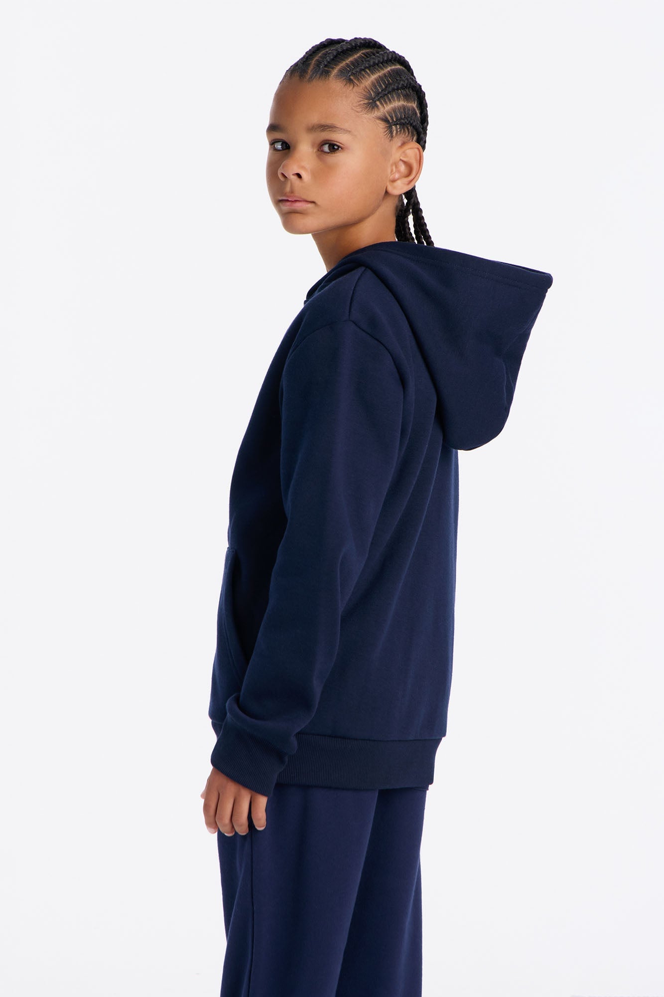 Mini Confidence Is Key Fleece Zip Hoodie - Navy image 3