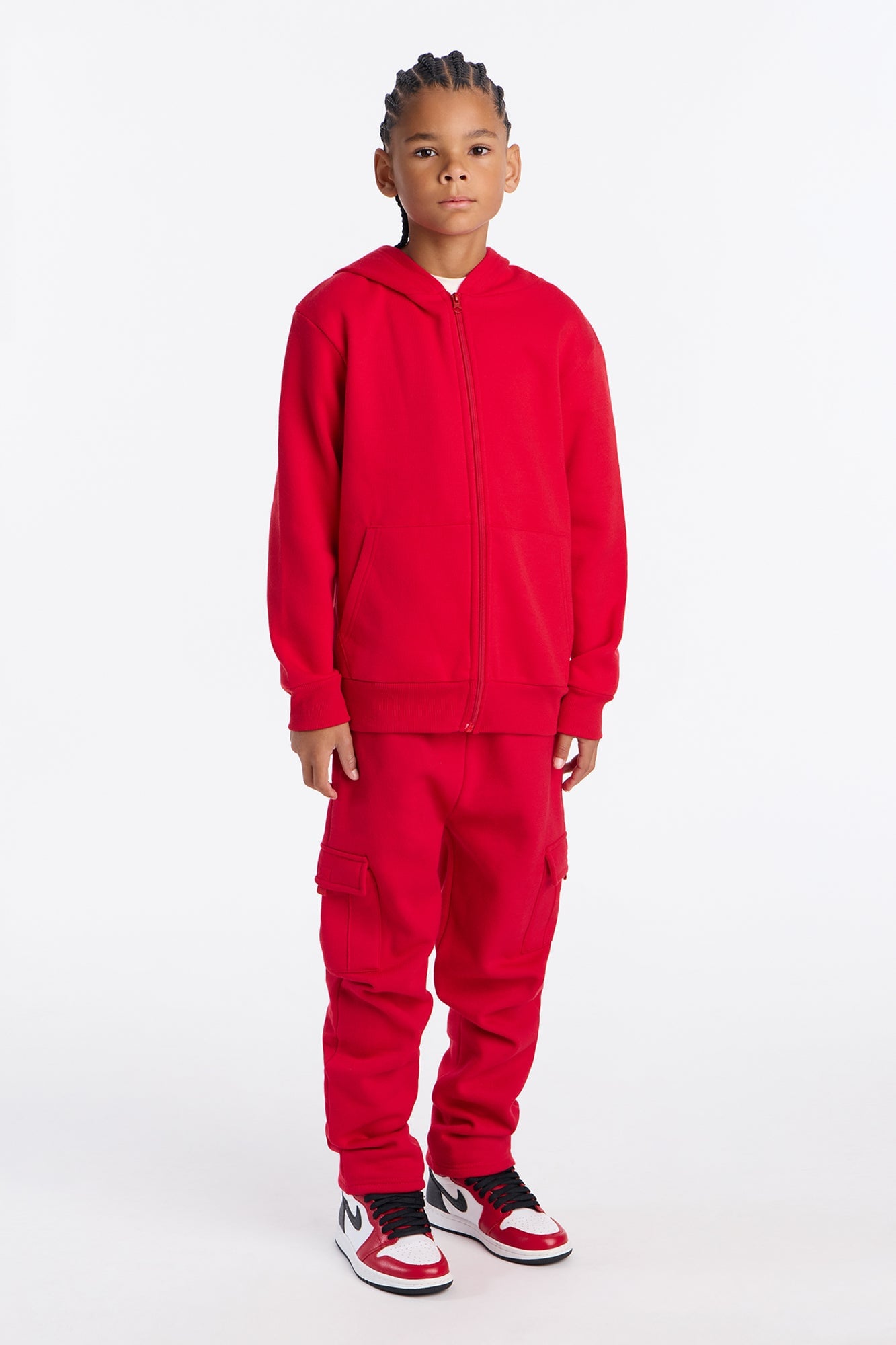 Mini Confidence Is Key Fleece Zip Hoodie - Red image 2