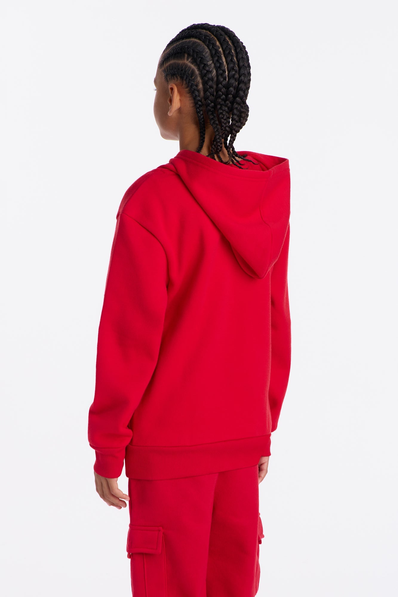 Mini Confidence Is Key Fleece Zip Hoodie - Red image 3
