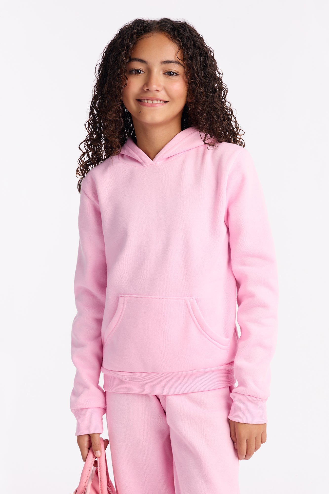 Mini Figure It Out Fleece Pant Set - Pink image 2