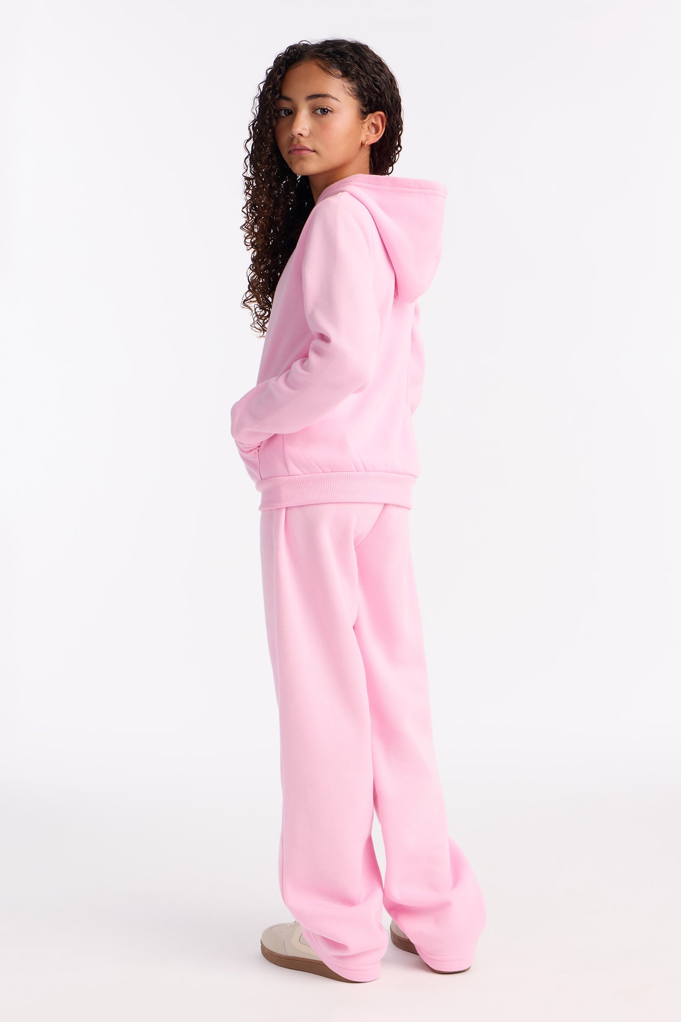 Mini Figure It Out Fleece Pant Set - Pink image 4