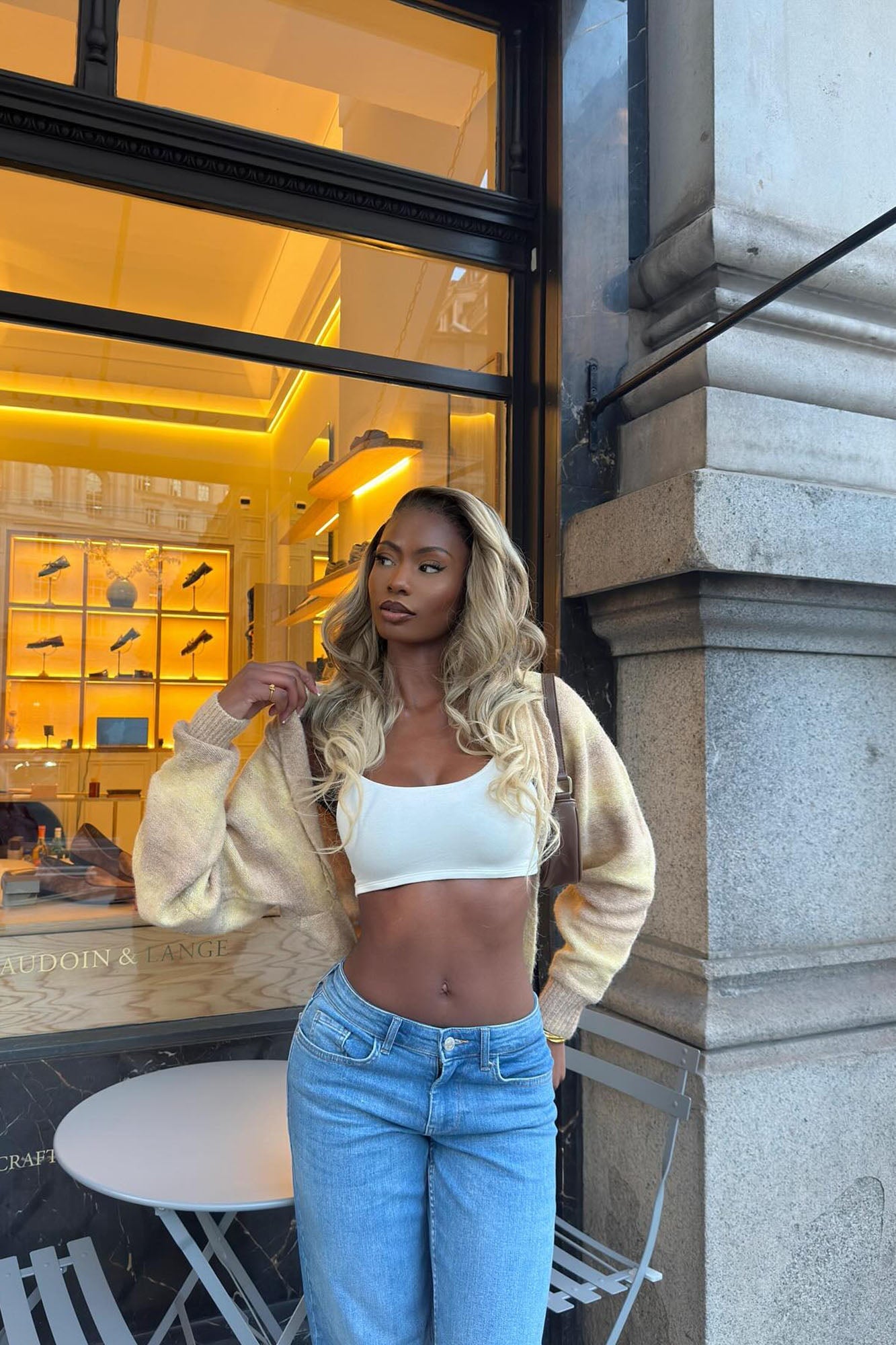 Kiki Super Cropped Top - Ivory image 3