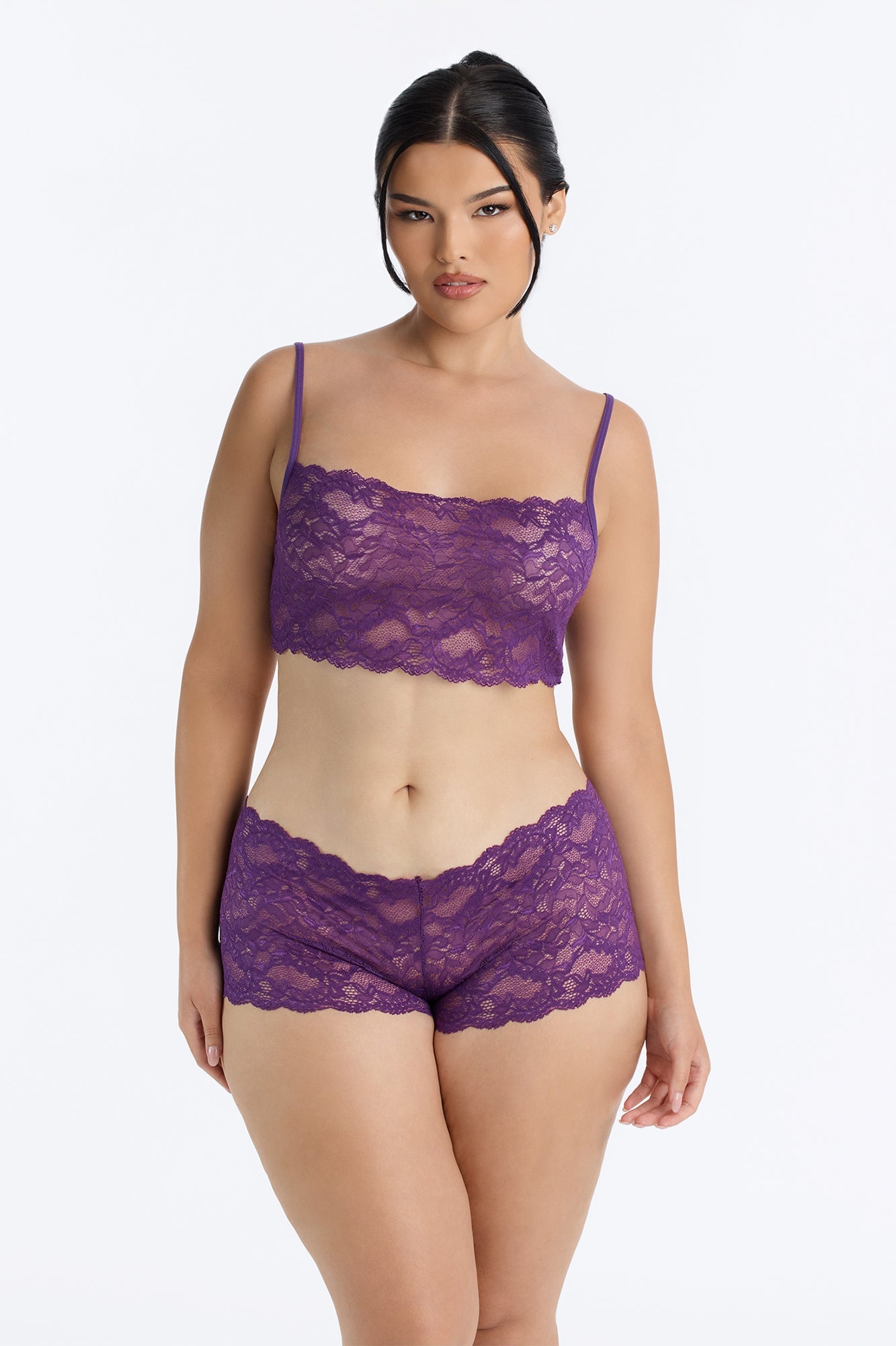 Sultry Moments Lace 2 Piece Set - Eggplant image 1