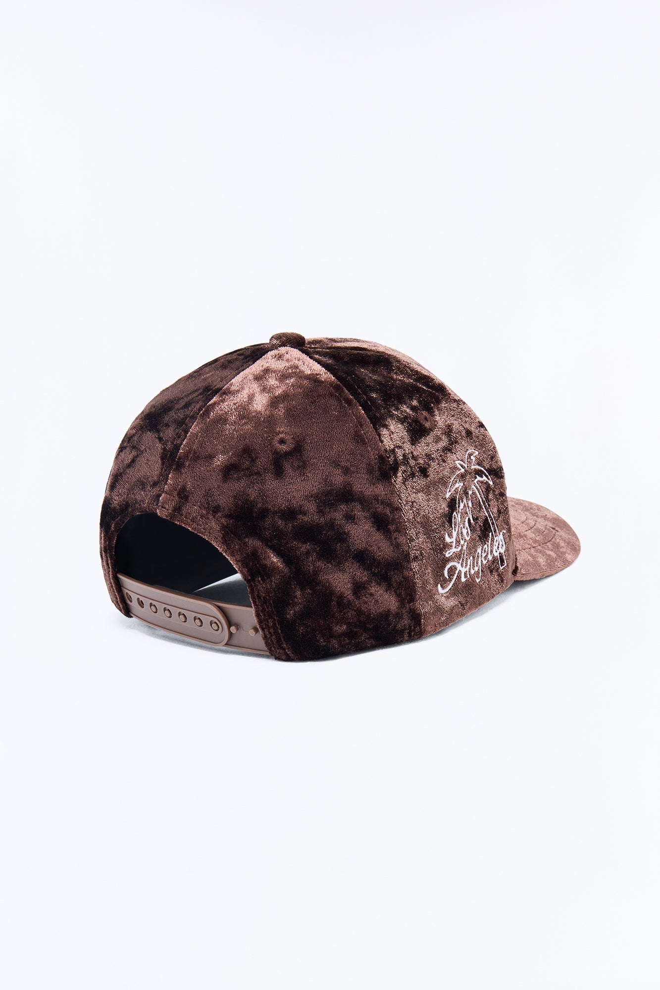 Mini City Of LA Velvet Structured Snapback Hat - Brown image 2