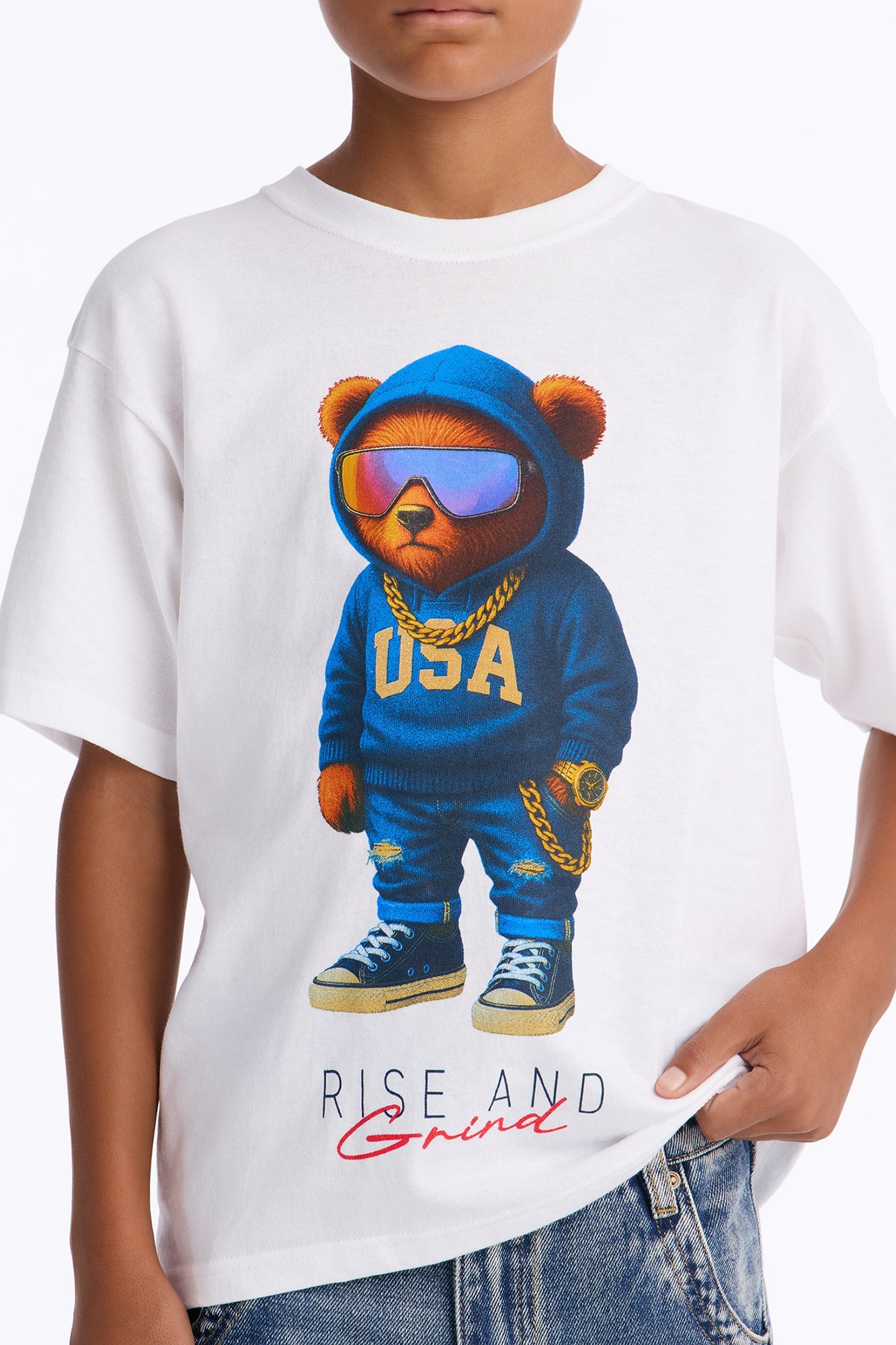 Mini Rise And Grind Life Short Sleeve Tee - White image 3