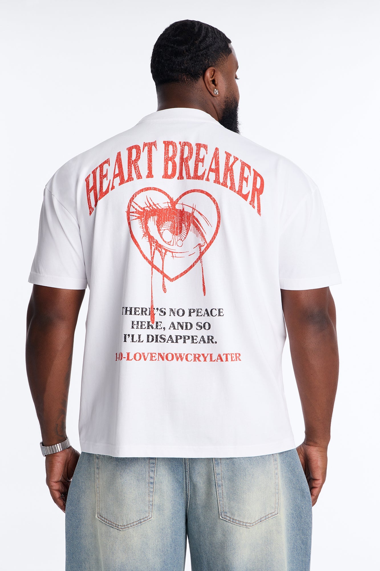 Love Now Cry Later Short Sleeve Tee - White image 4