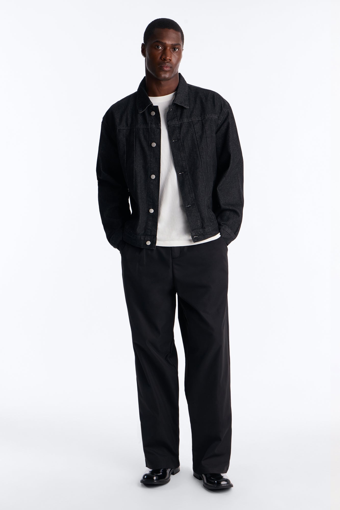 Nelson Pleated Hybrid Relaxed Pant - Black image 6