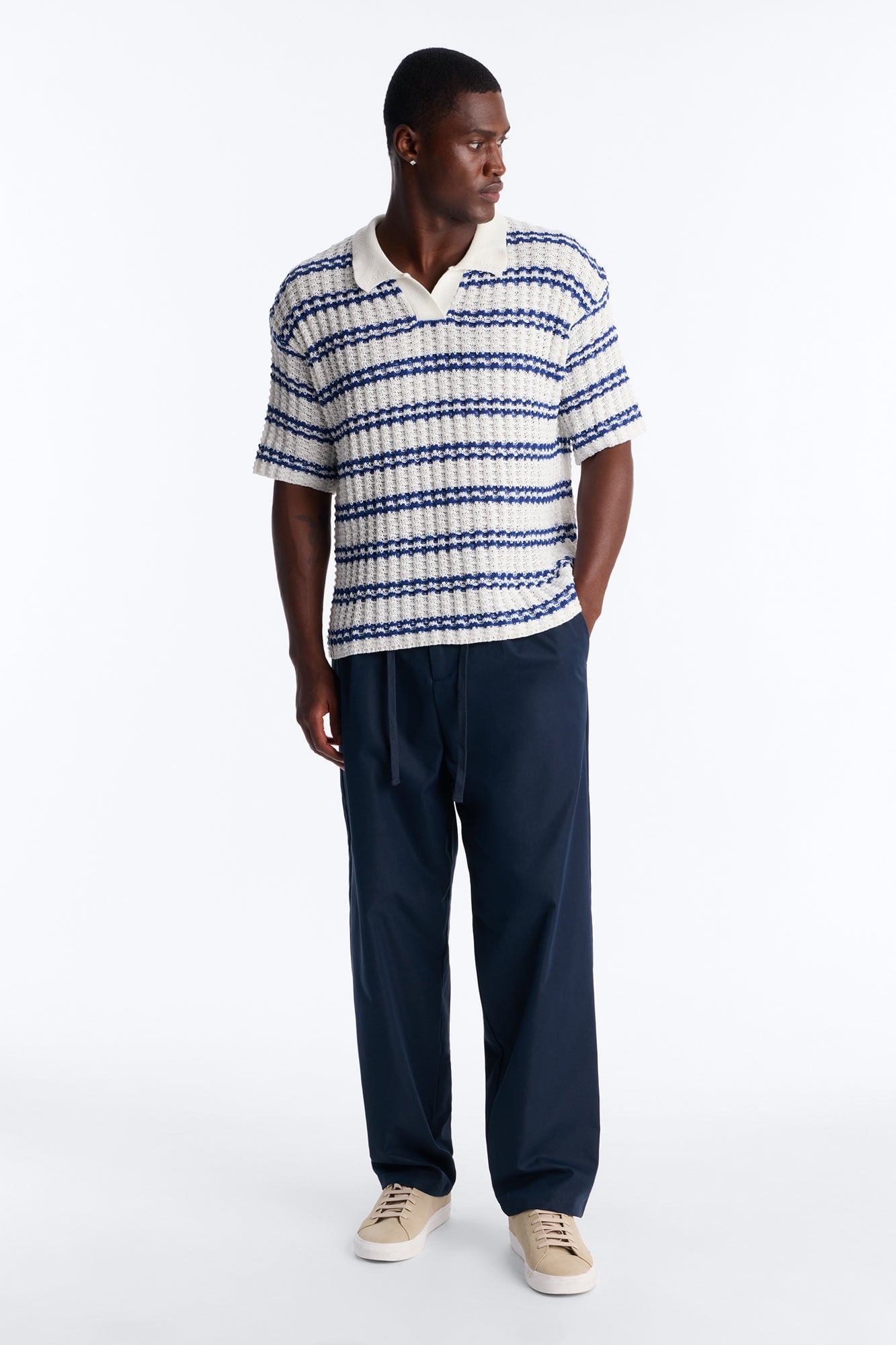 Nelson Pleated Hybrid Relaxed Pant - Navy image 6