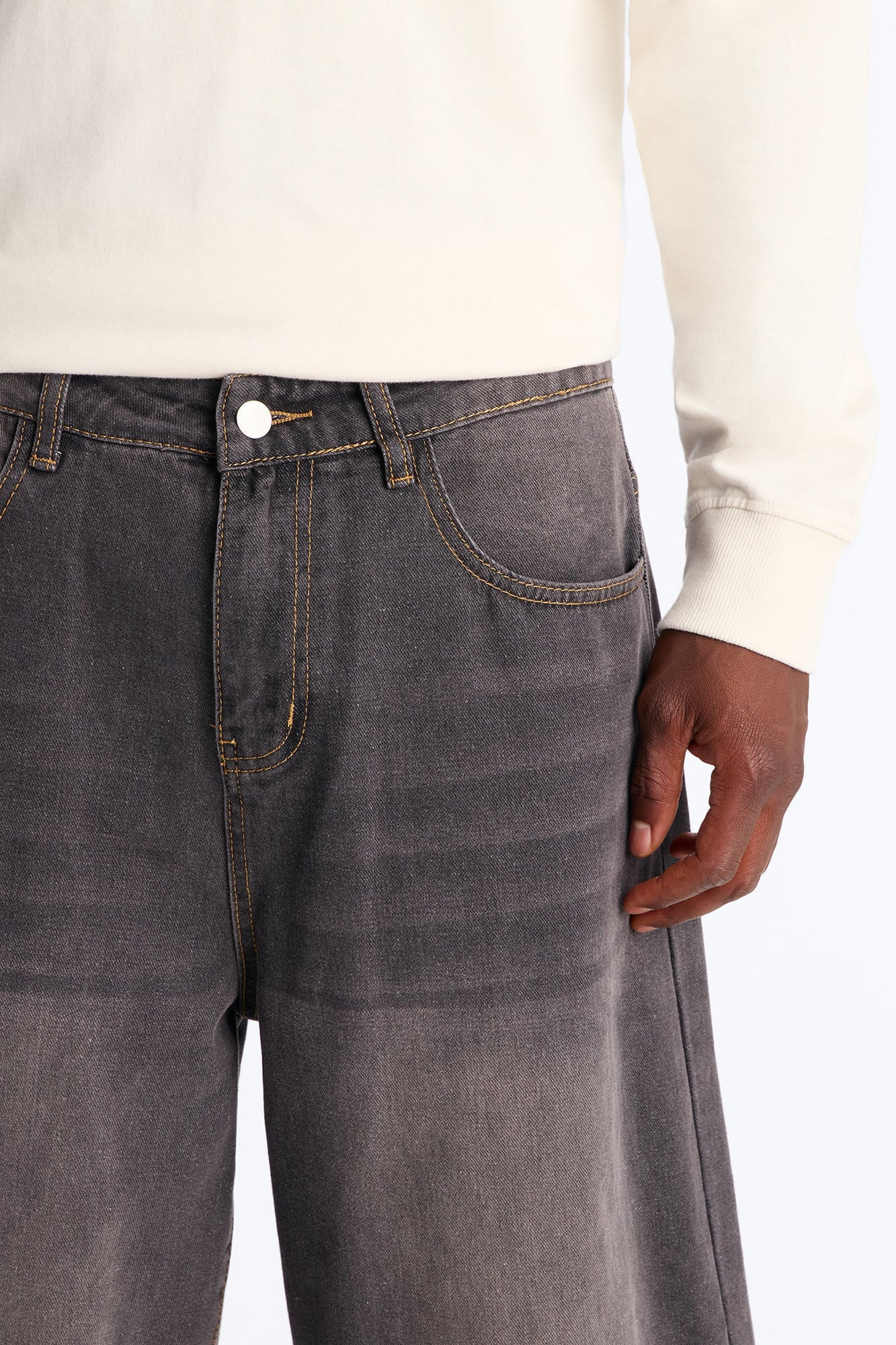 All Day Baggy Denim Short - Black Wash image 7