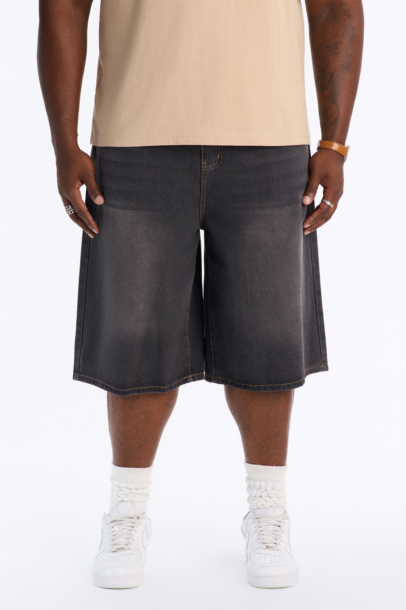 All Day Baggy Denim Short - Black Wash image 2