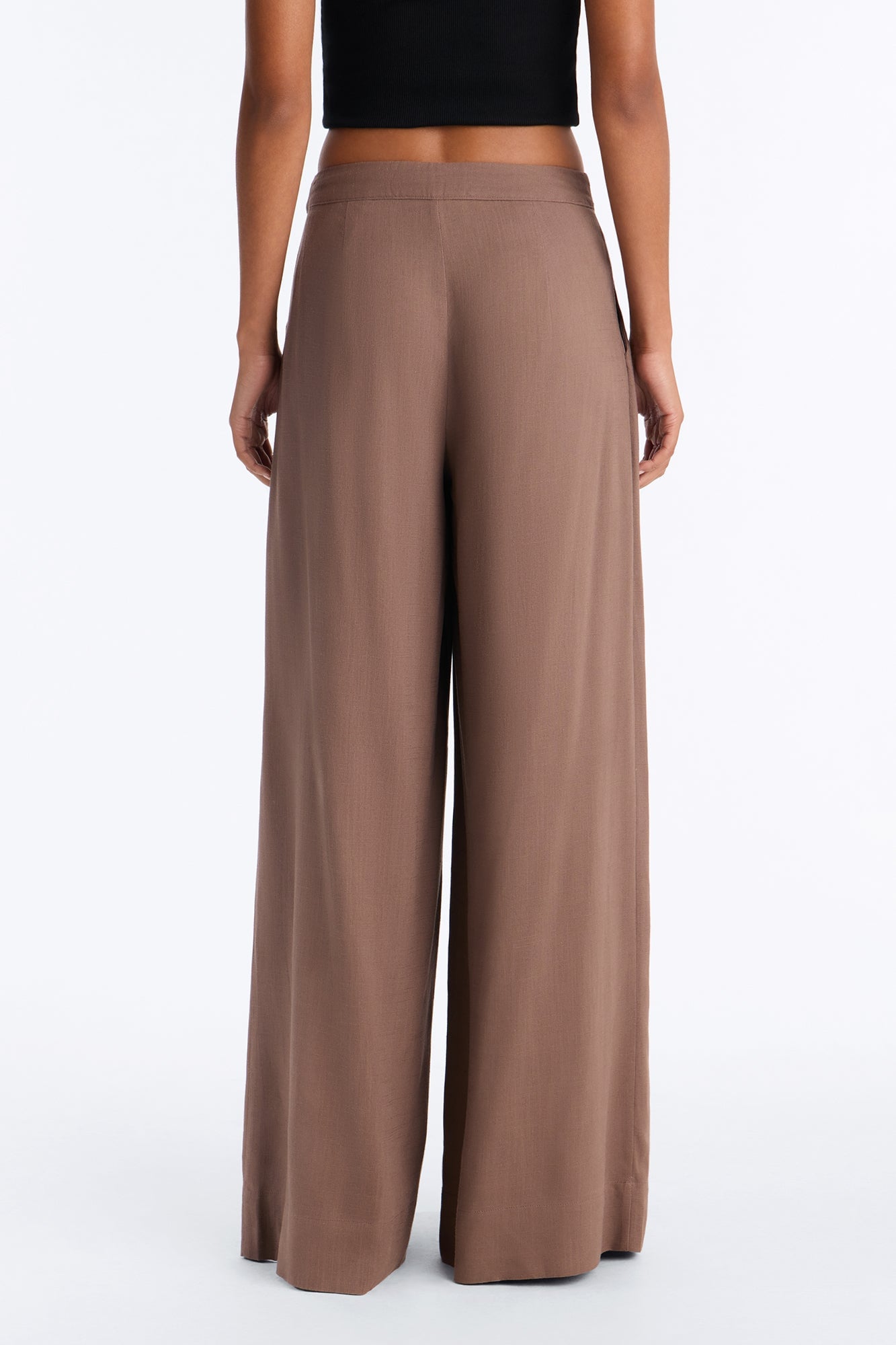 Karianna Linen Blend Wide Leg Pant - Caffe image 8