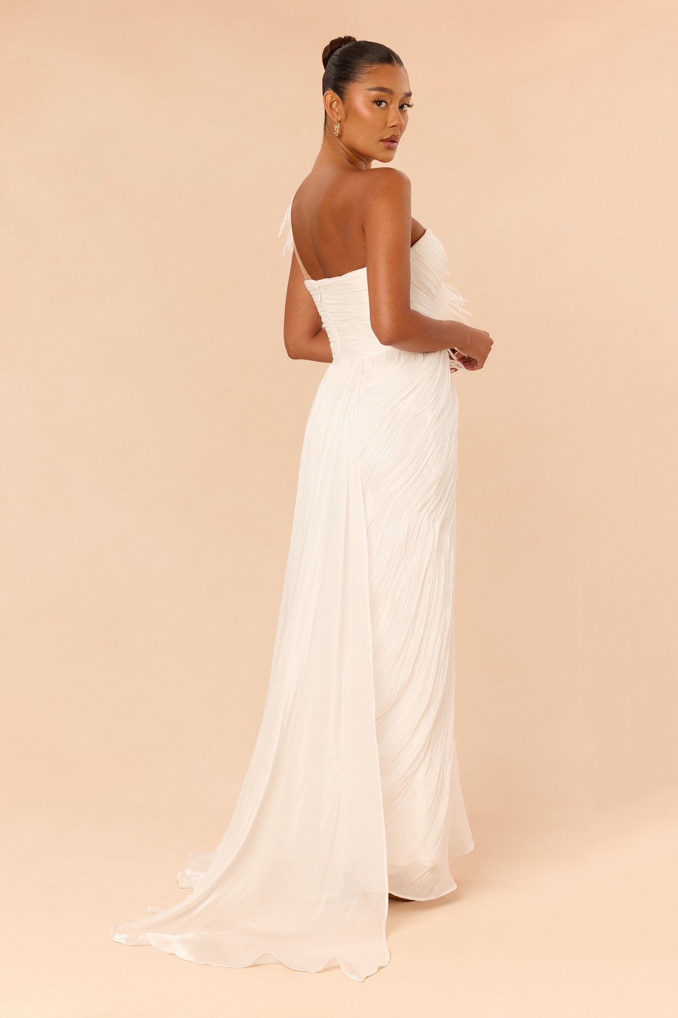 Classy Night Organza Gown - White image 8