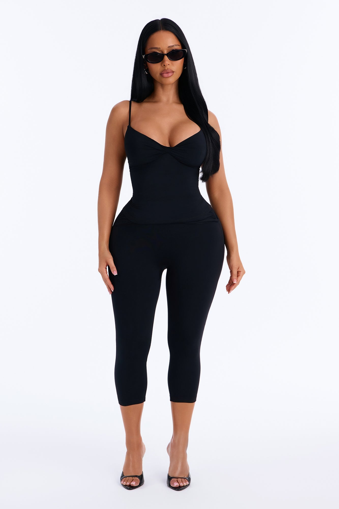 Second Skin Double Lined Twist Cami - Black image 6
