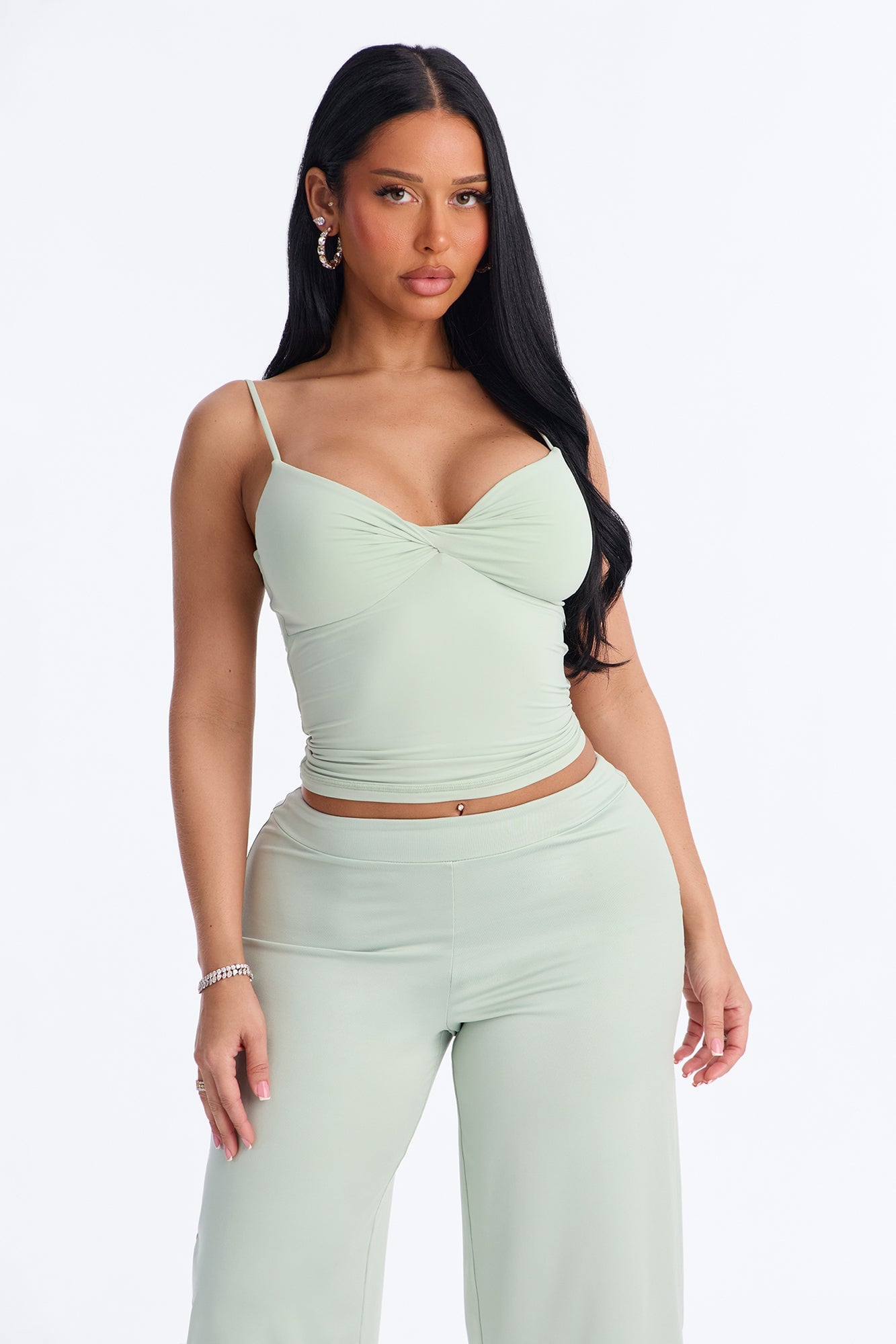 Second Skin Double Lined Twist Cami - Mint image 5