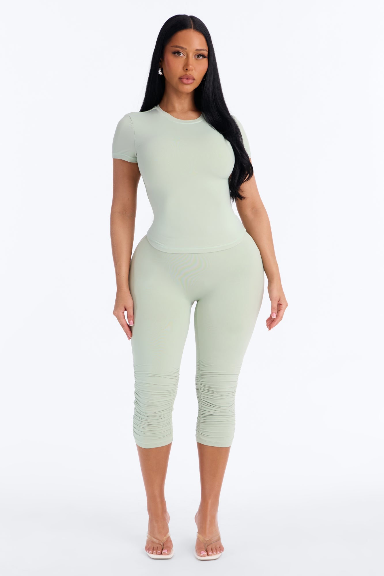 Second Skin Double Lined Short Sleeve Top - Mint image 6