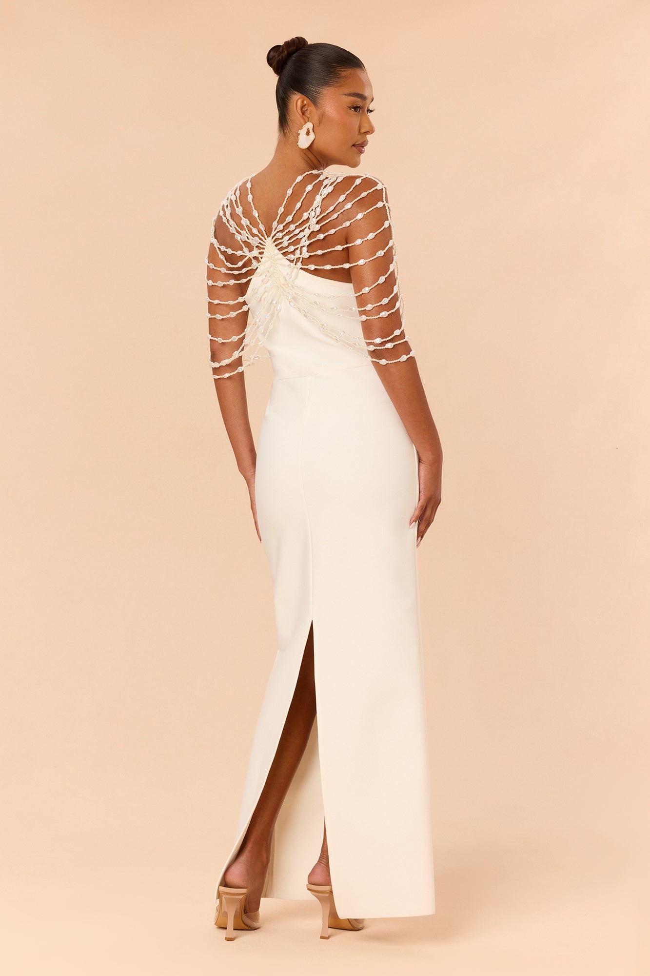 Pearl Dreams Bandage Maxi Dress - White image 8