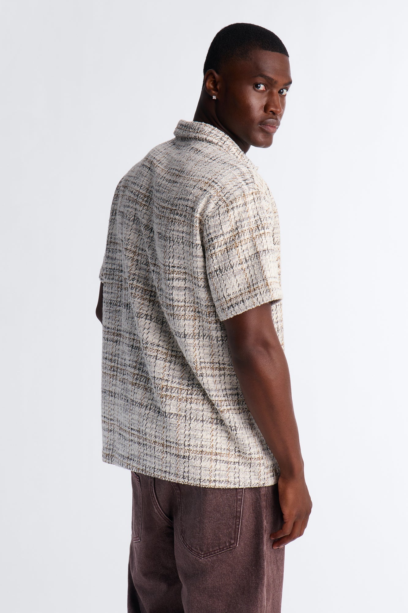Rodeo Boucle Johnny Collar Polo - Cream/combo image 8