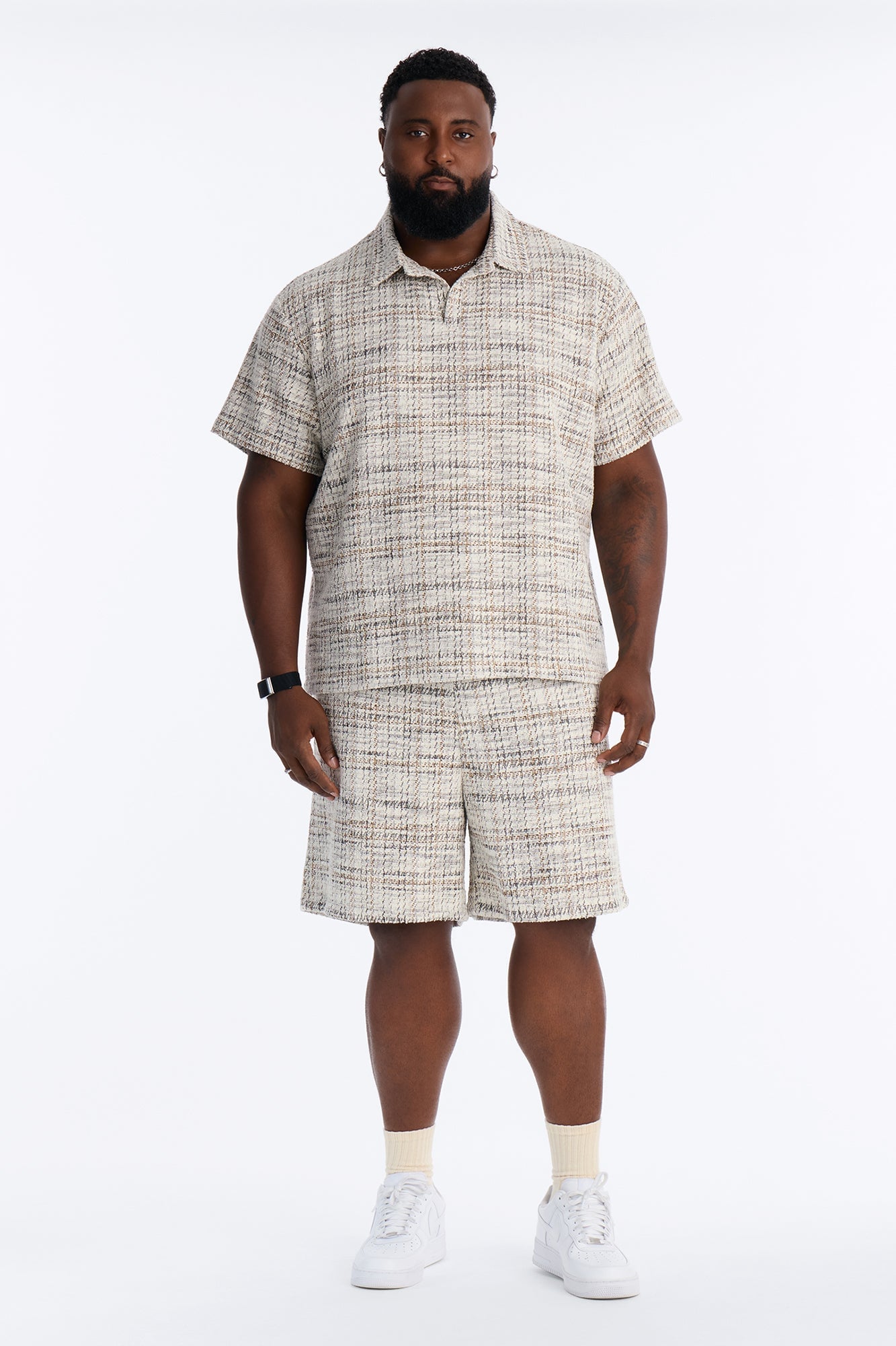 Rodeo Boucle Johnny Collar Polo - Cream/combo image 2