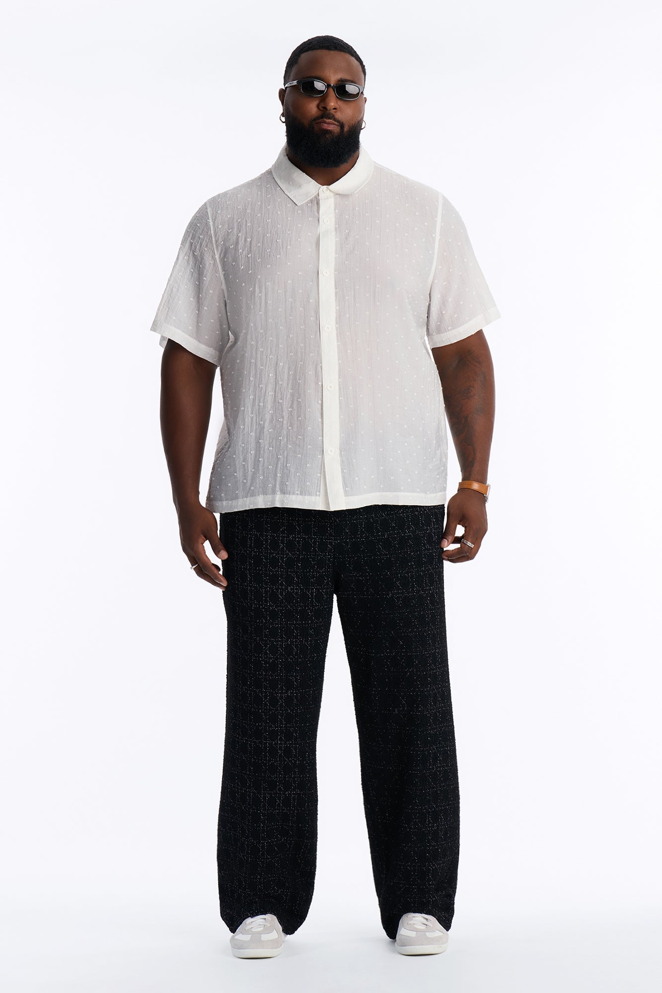 Static Textured Relaxed Pant - Black image 1