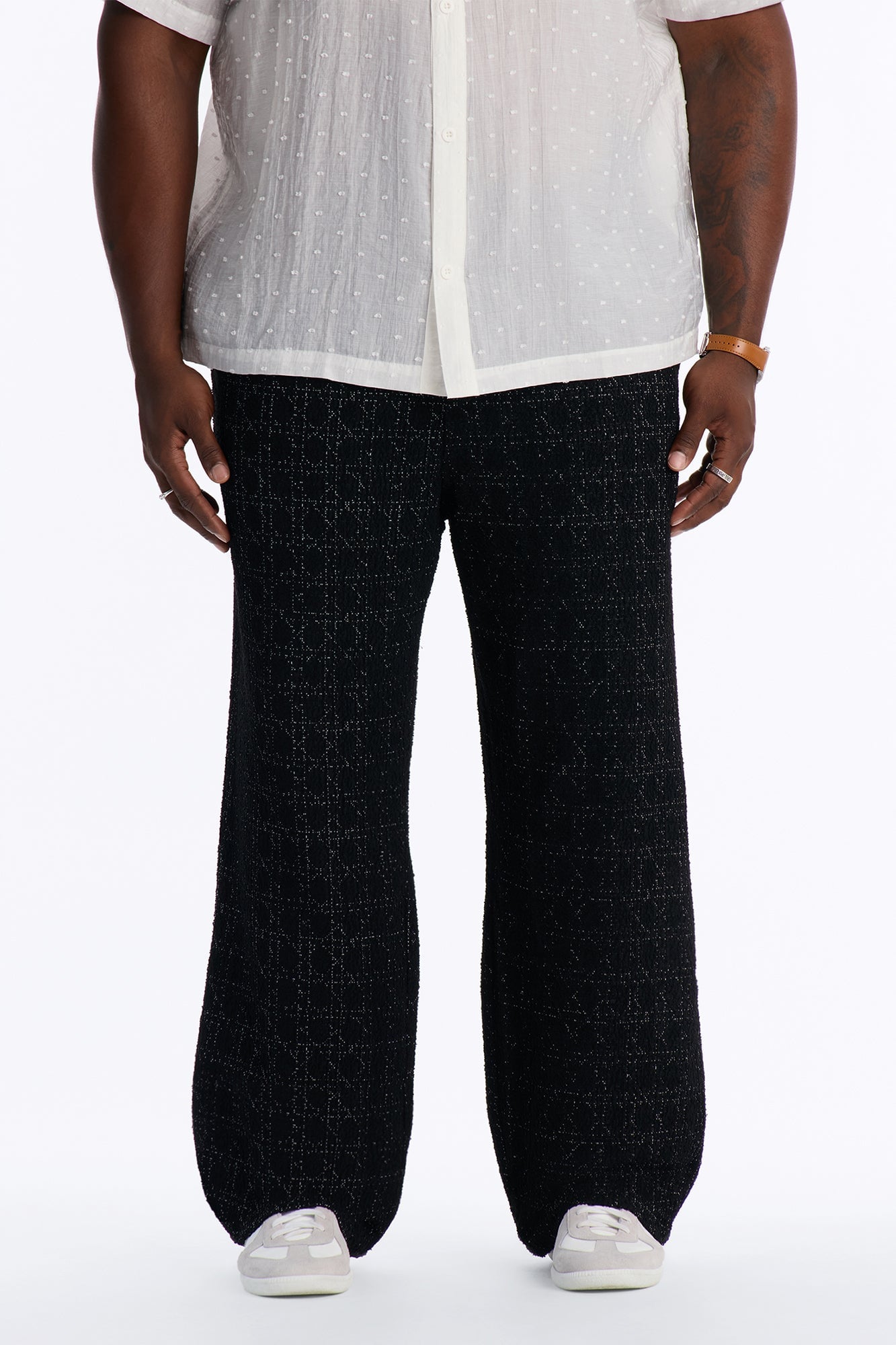 Static Textured Relaxed Pant - Black image 2