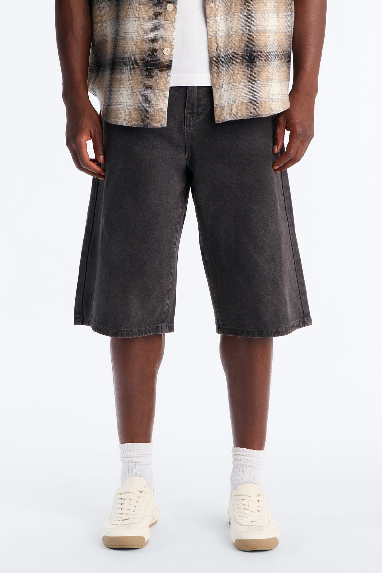 Sludge Slate Baggy Denim Short - Washed Black image 6