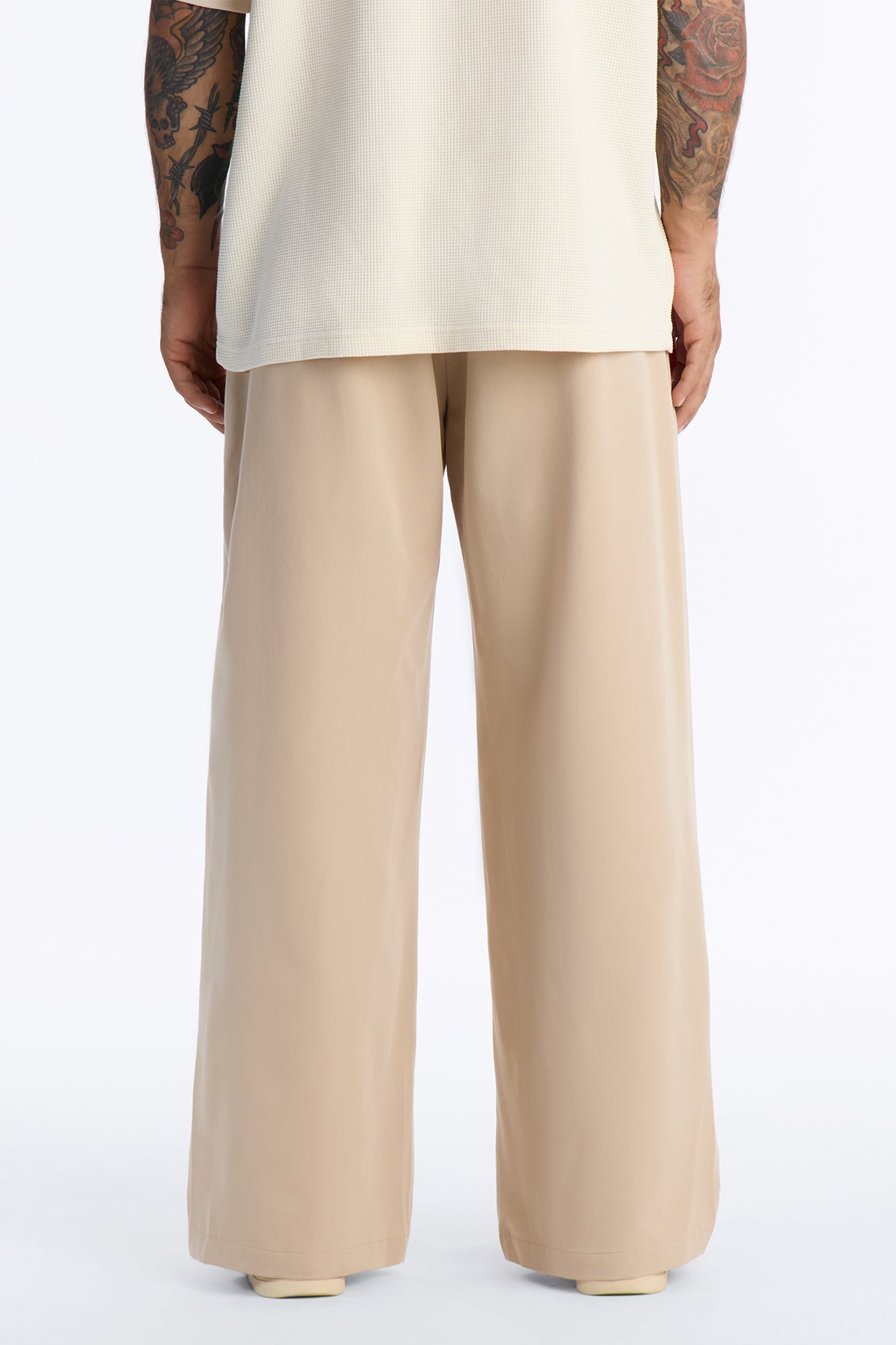 Cam Wide Leg Pleated Trouser - Tan image 8